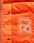 Ten C Hooded Down Liner with pockets Orange Frans Boone Exclusive