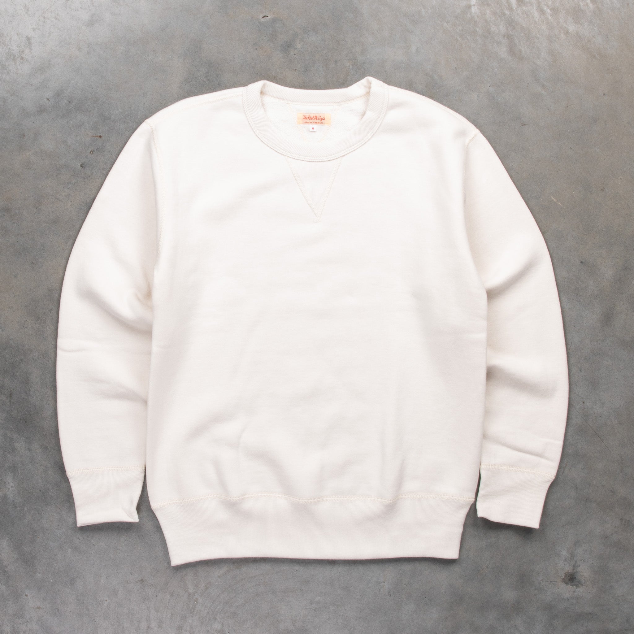 The Real McCoy&#39;s Joe McCoy 10oz loopwheel sweatshirt Milk