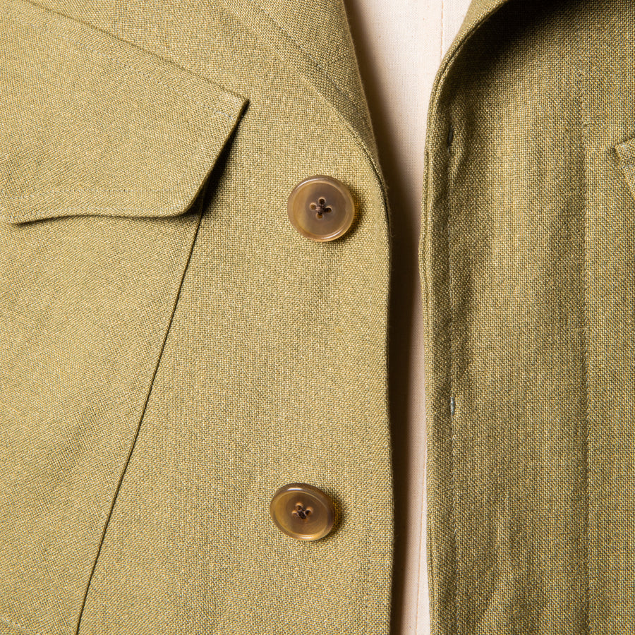 Coherence Robert Jacket Hemp Jaspé Green