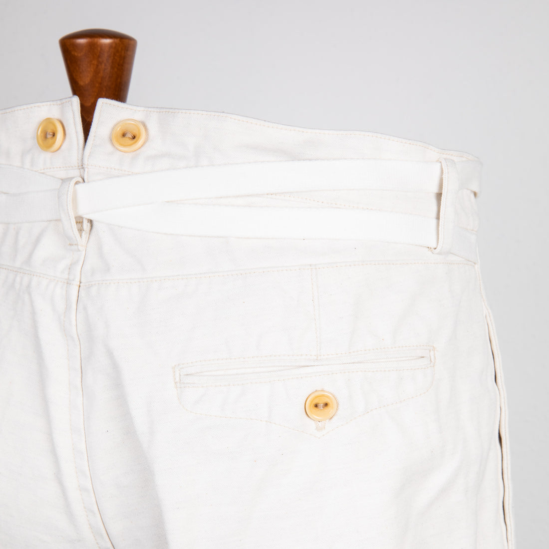 Coherence Alain Pants Selvedge Yacht Canvas B.White
