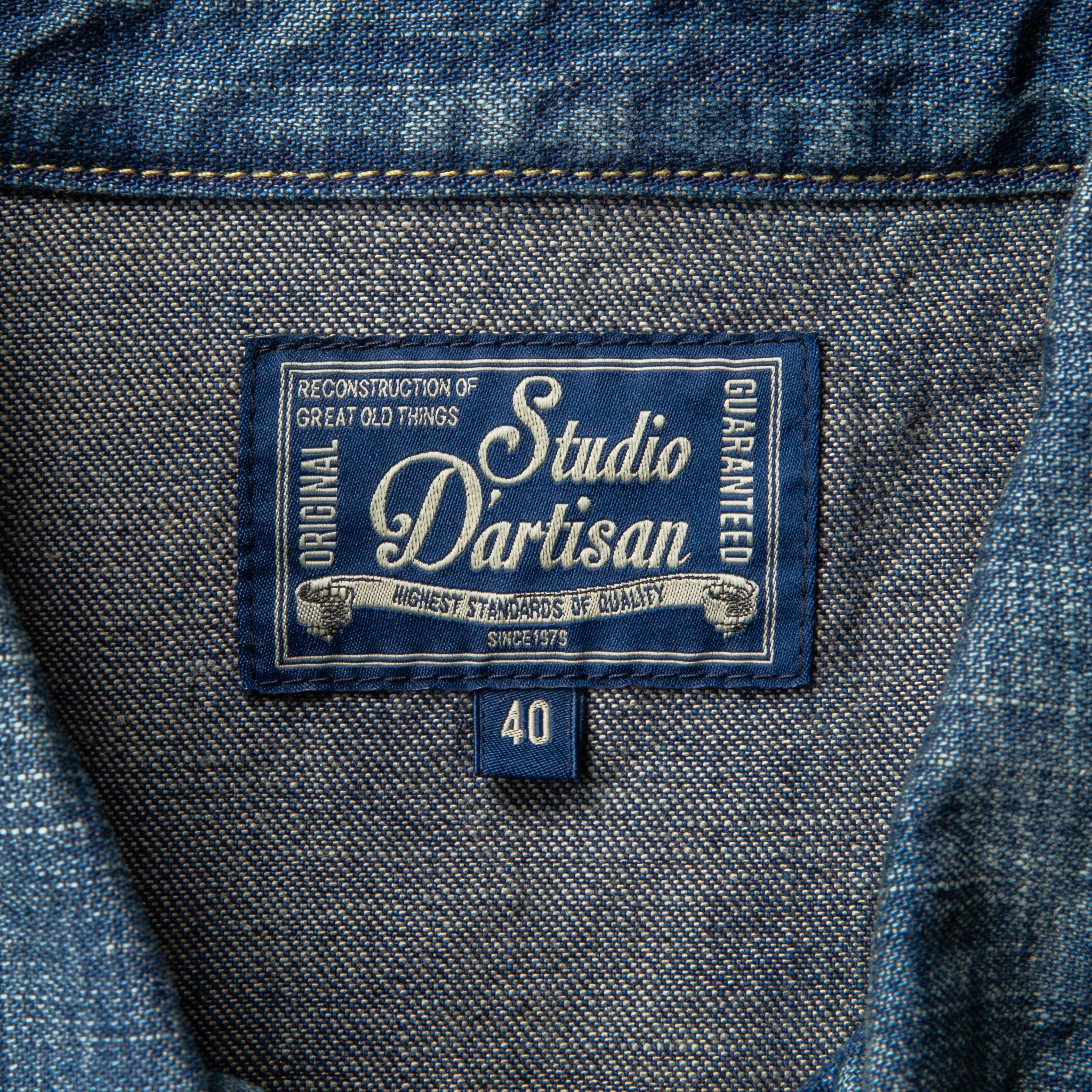 Studio D&#39;Artisan &quot;Crazy&quot; Denim Western Shirt