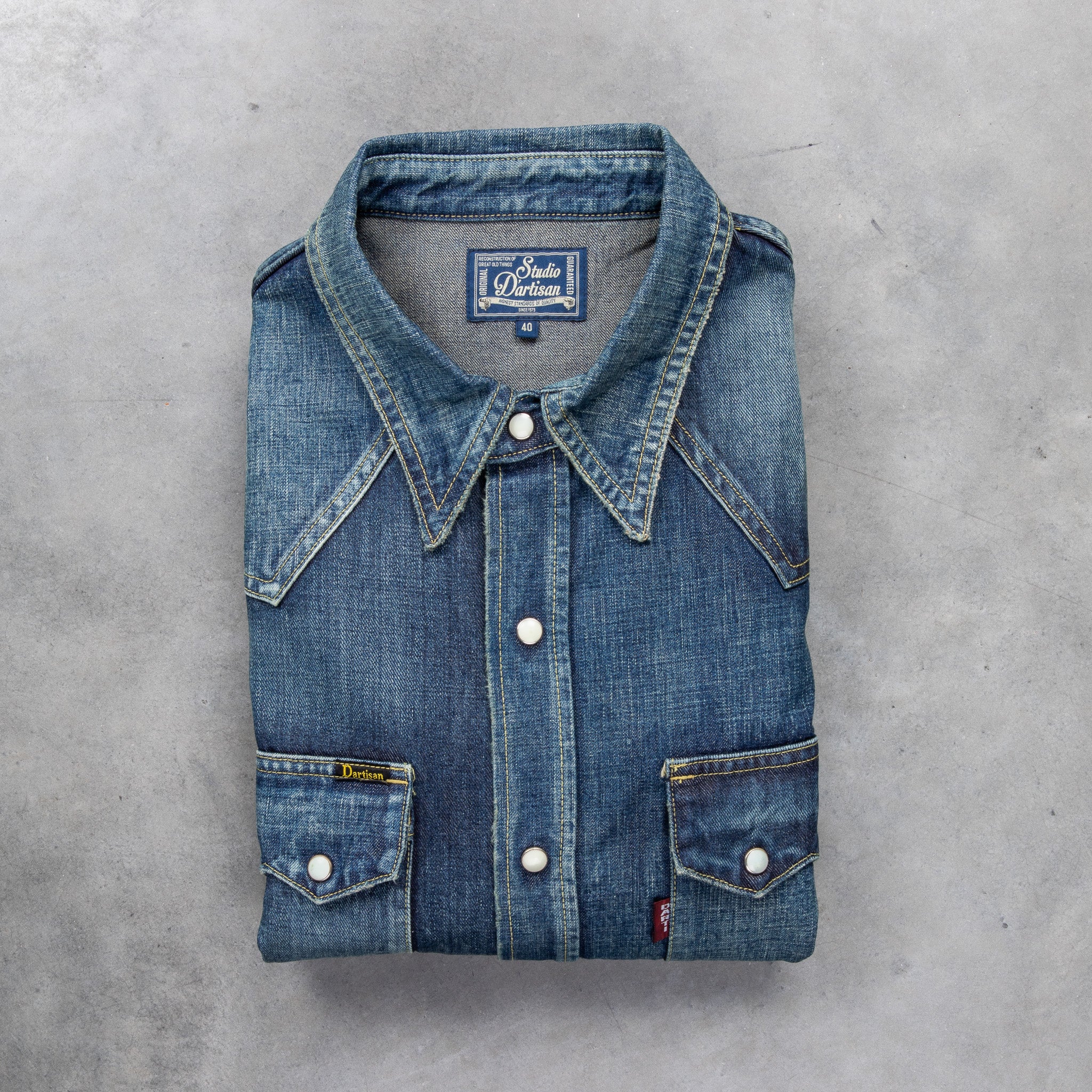 Studio D&#39;Artisan &quot;Crazy&quot; Denim Western Shirt