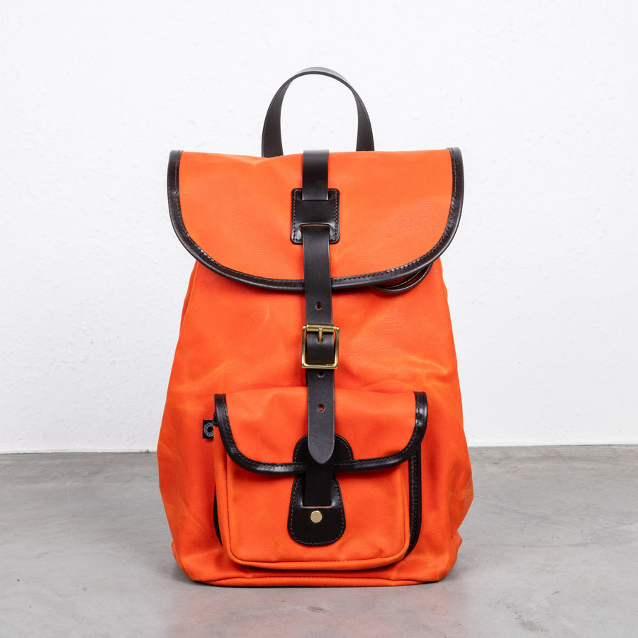 Croots Vintage Canvas Drawstring Rucksack Orange