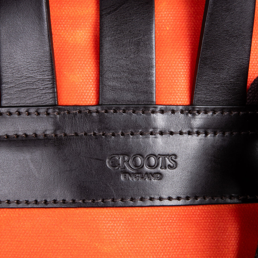 Croots Vintage Canvas Drawstring Rucksack Orange