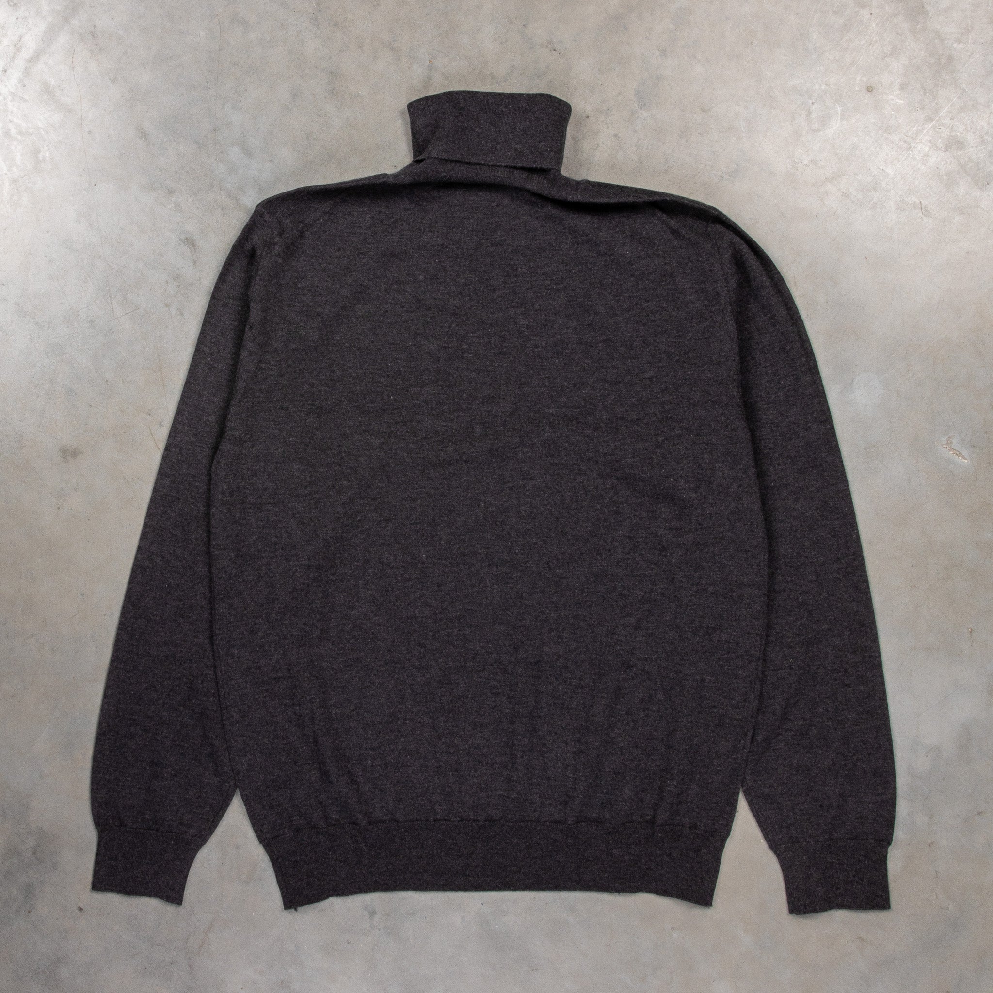 Drumohr Luxury 30G Cashmere Roll Neck Grigio Antracite