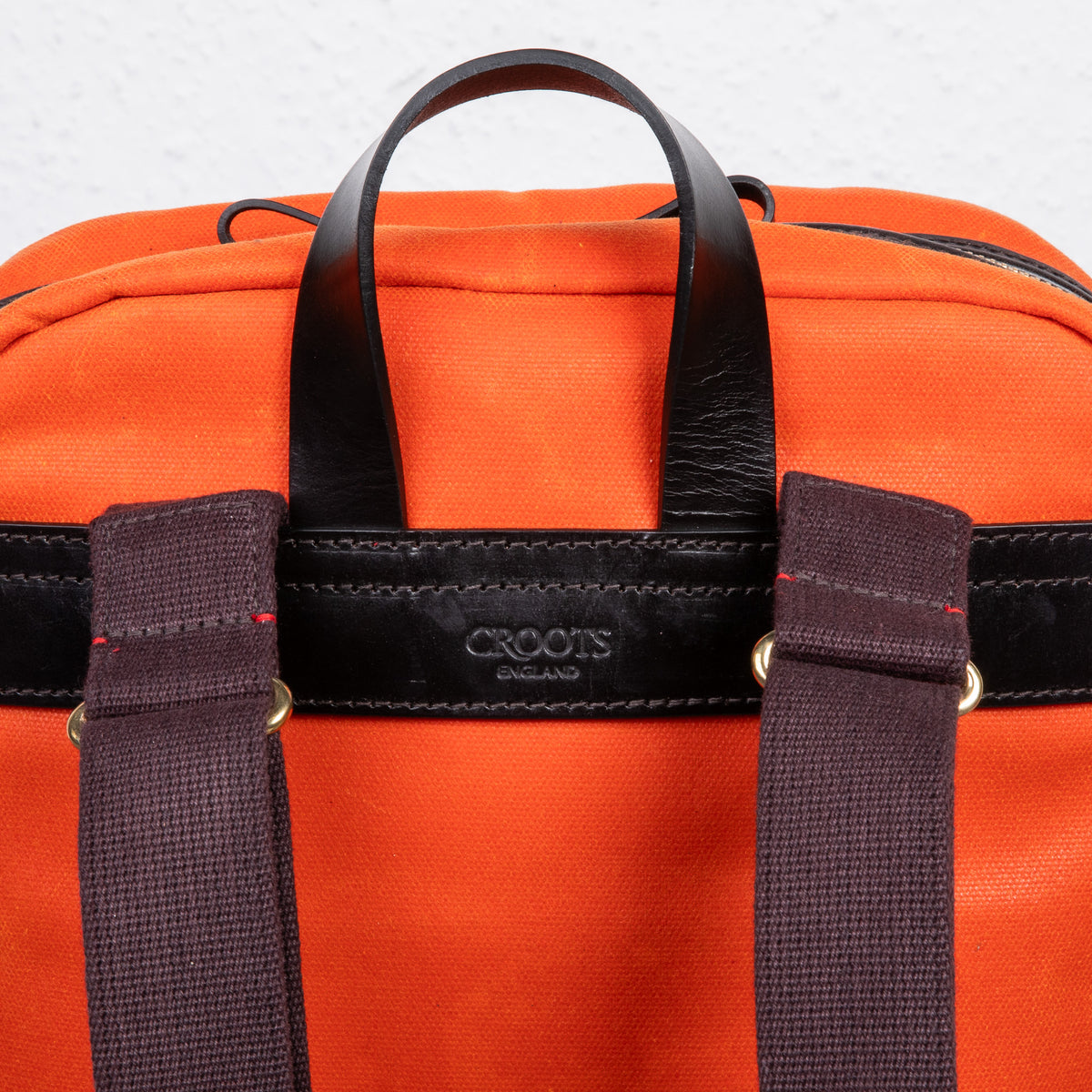 Croots Rucksack Croots Vintage Canvas Zipped Backpack Orange – Frans Boone Store