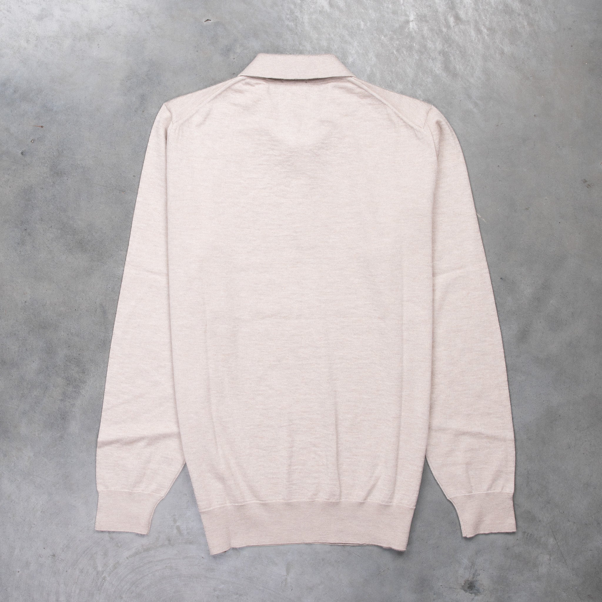 Drumohr Luxury 30G Cashmere Polo Beige Chiaro