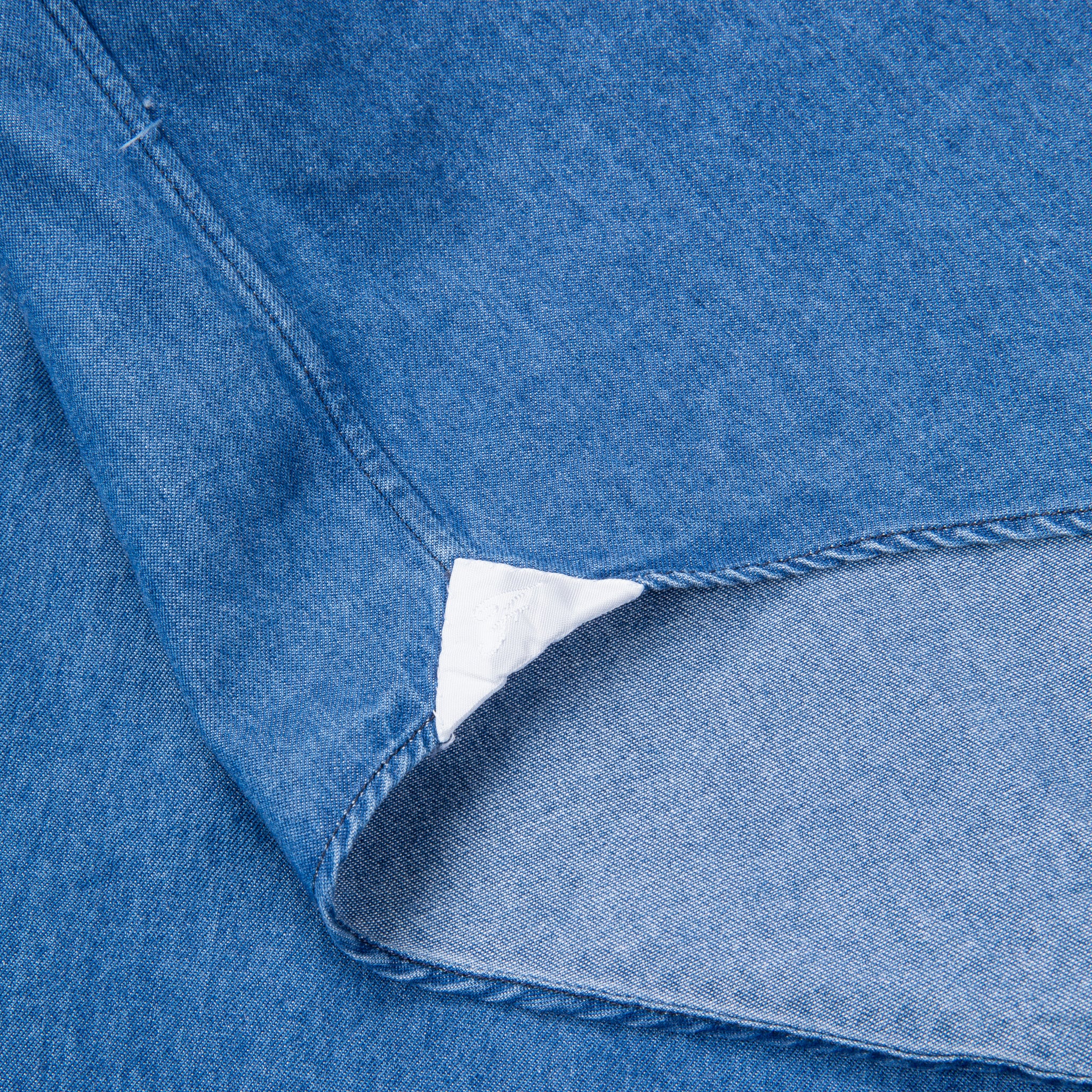 Finamore Gaeta shirt Lucio collar Regular Bleach Denim