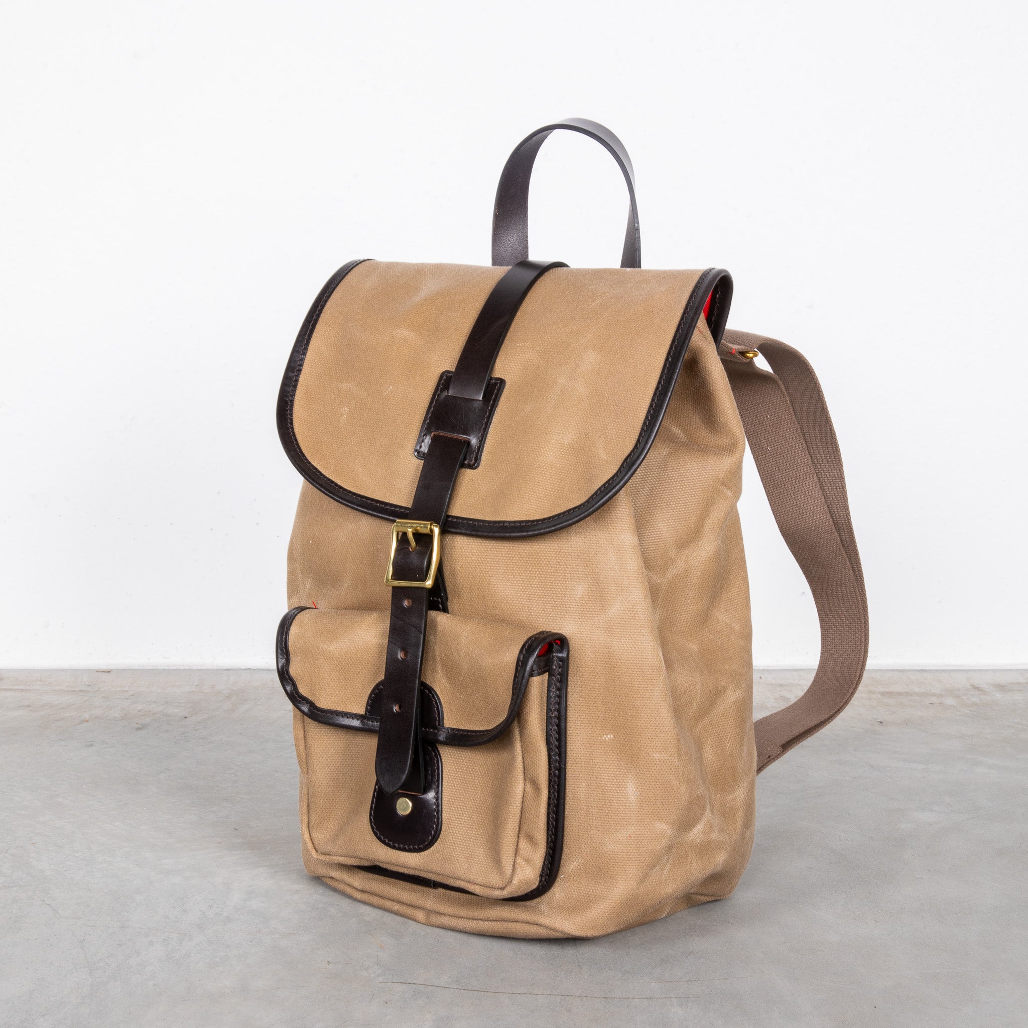 Croots Drawstring Rucksack Waxed Sand