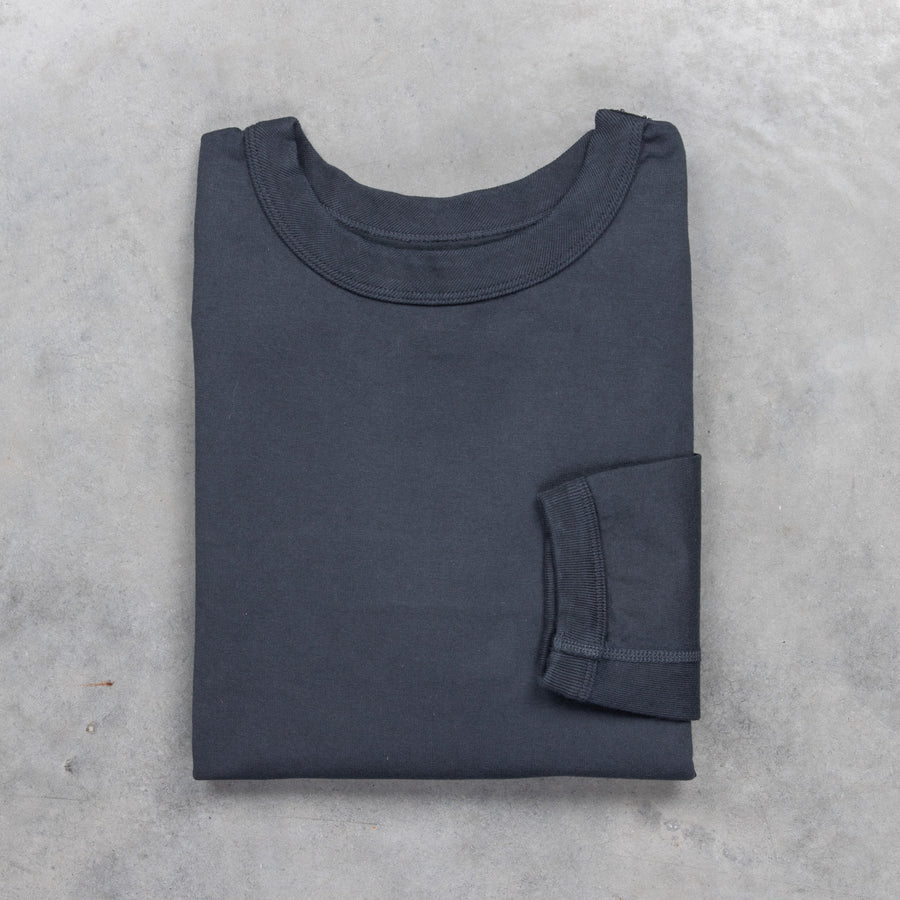 Fullcount Flat Seam Heavyweight Longsleeve T-Shirt Ink. Black