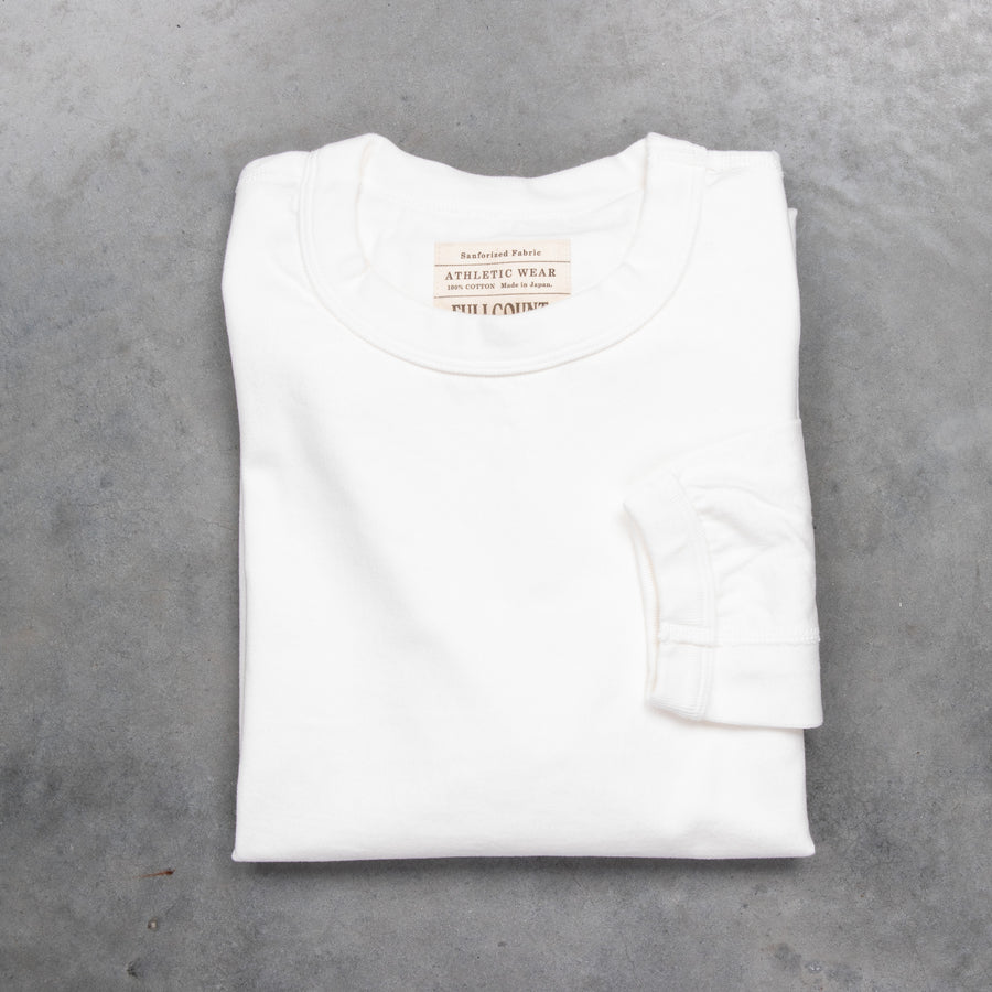 Fullcount Flat Seam Heavyweight Longsleeve T-Shirt White