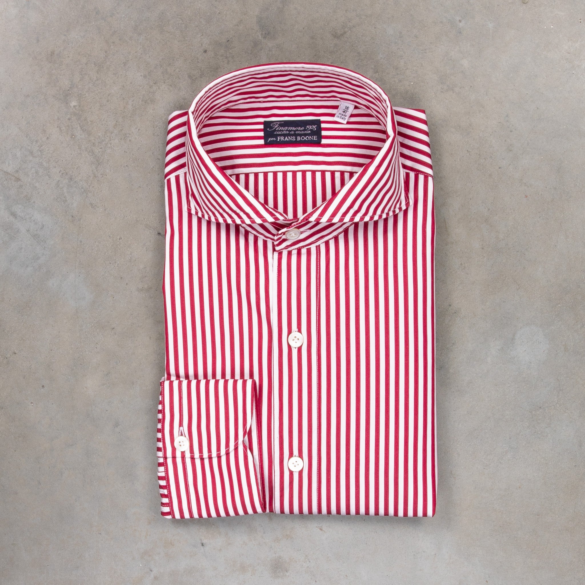 Tシャツ・カットソー Finamore SS25 'Gaeta' shirt (P5060 03) Finamore Gaeta Shirt Sergio Collar Loose Weave Blue – Frans
