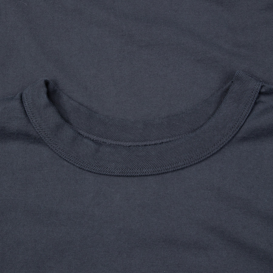 Fullcount Flat Seam Heavyweight Longsleeve T-Shirt Ink. Black