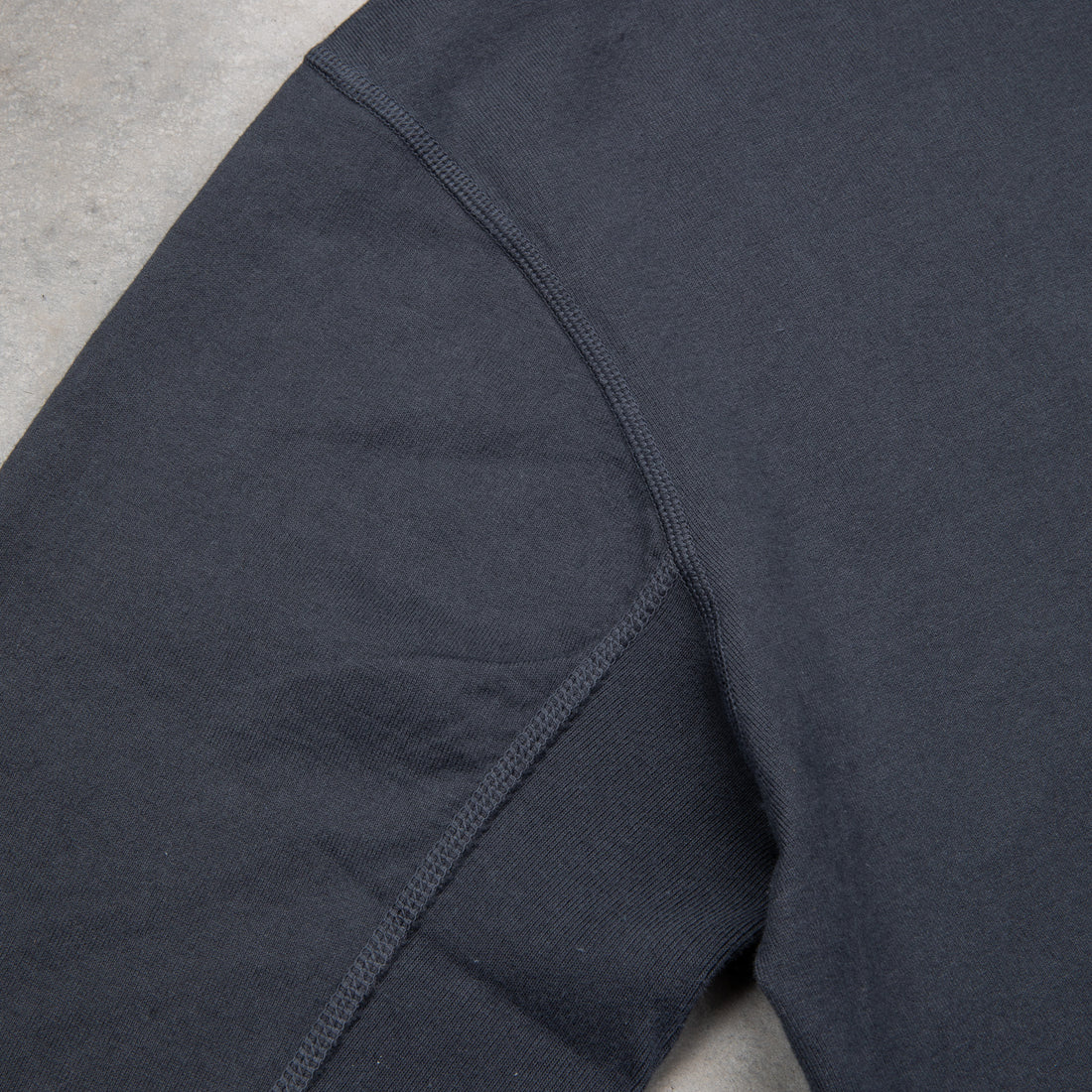 Fullcount Flat Seam Heavyweight Longsleeve T-Shirt Ink. Black
