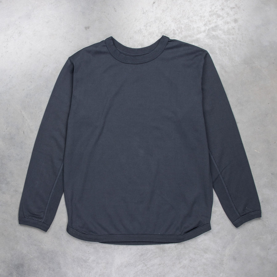 Fullcount Flat Seam Heavyweight Longsleeve T-Shirt Ink. Black