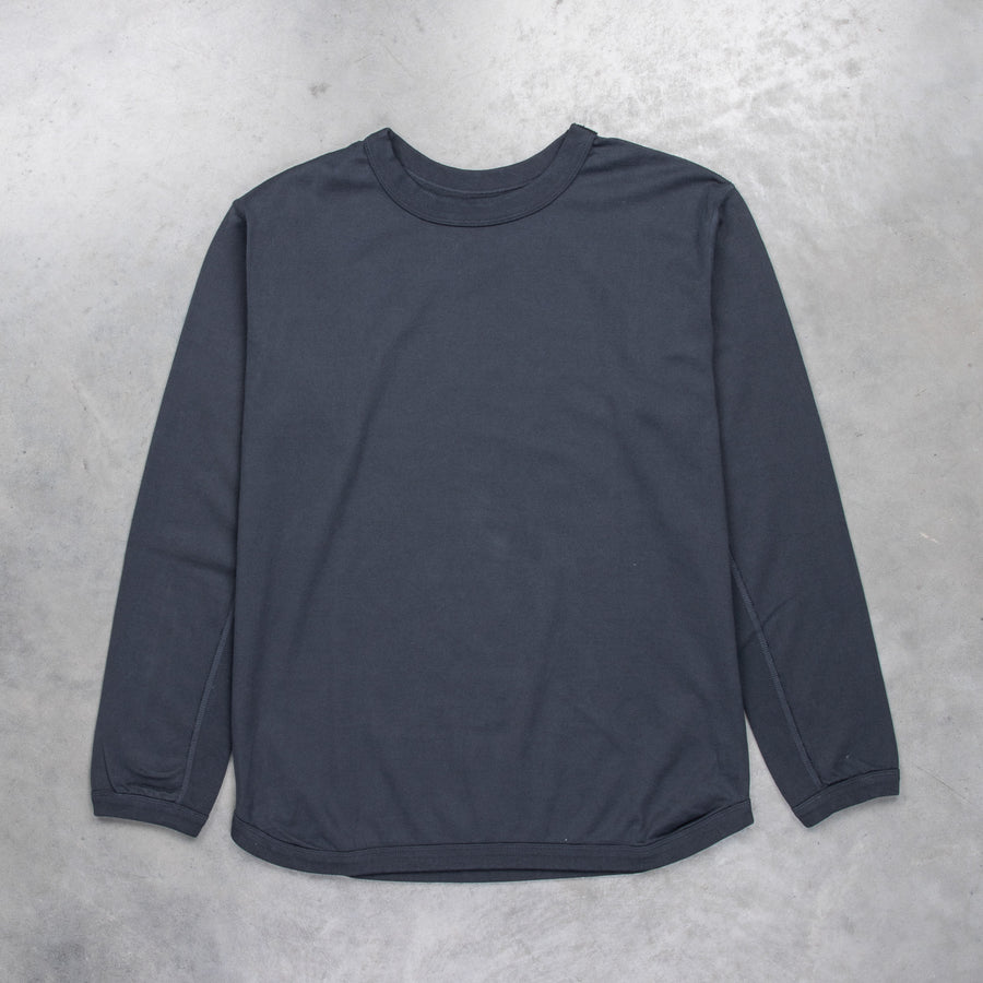 Fullcount Flat Seam Heavyweight Longsleeve T-Shirt Ink. Black