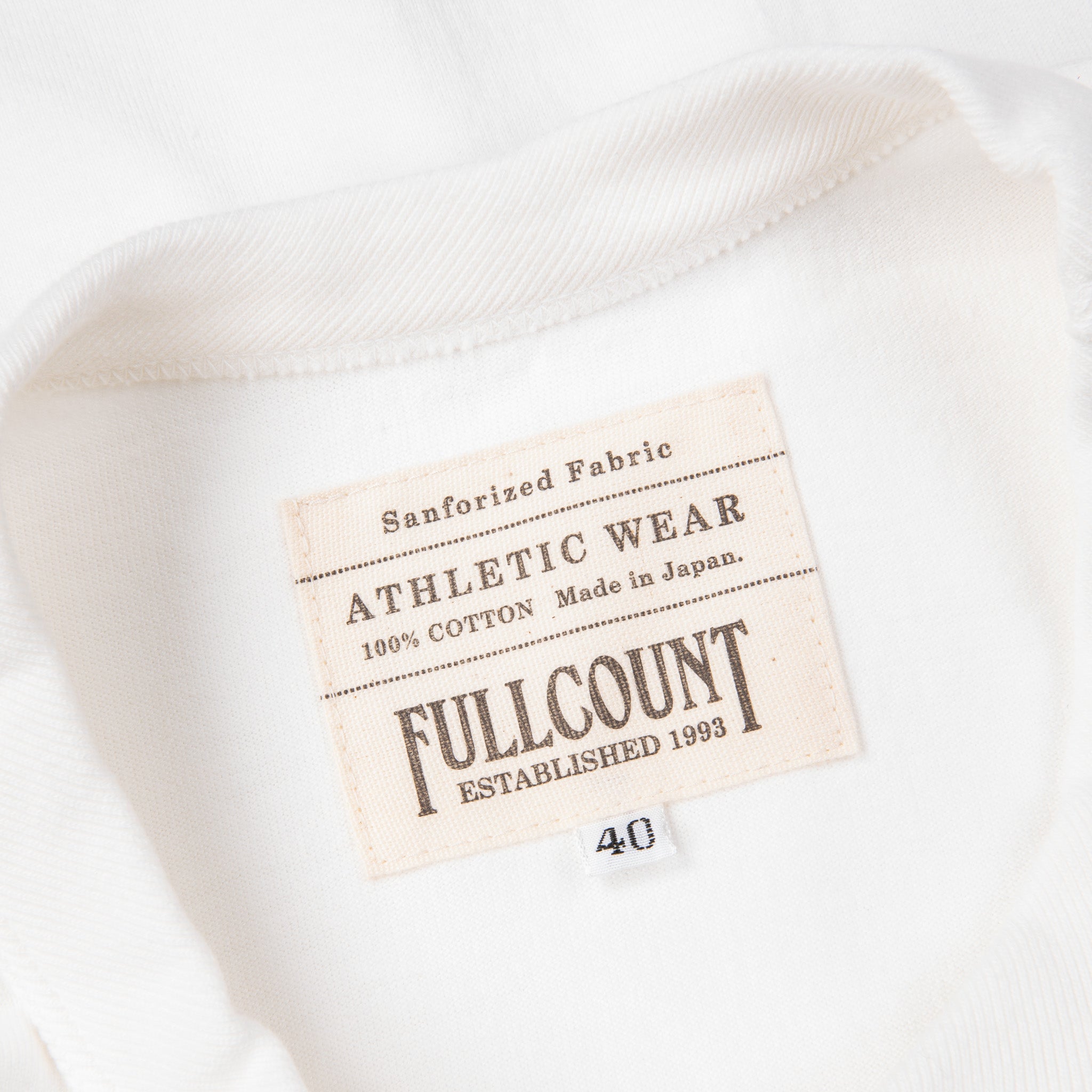 Fullcount Flat Seam Heavyweight Longsleeve T-Shirt White