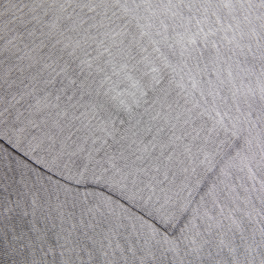 Drumohr Luxury 30G cashmere Crew Neck Grigio Medio