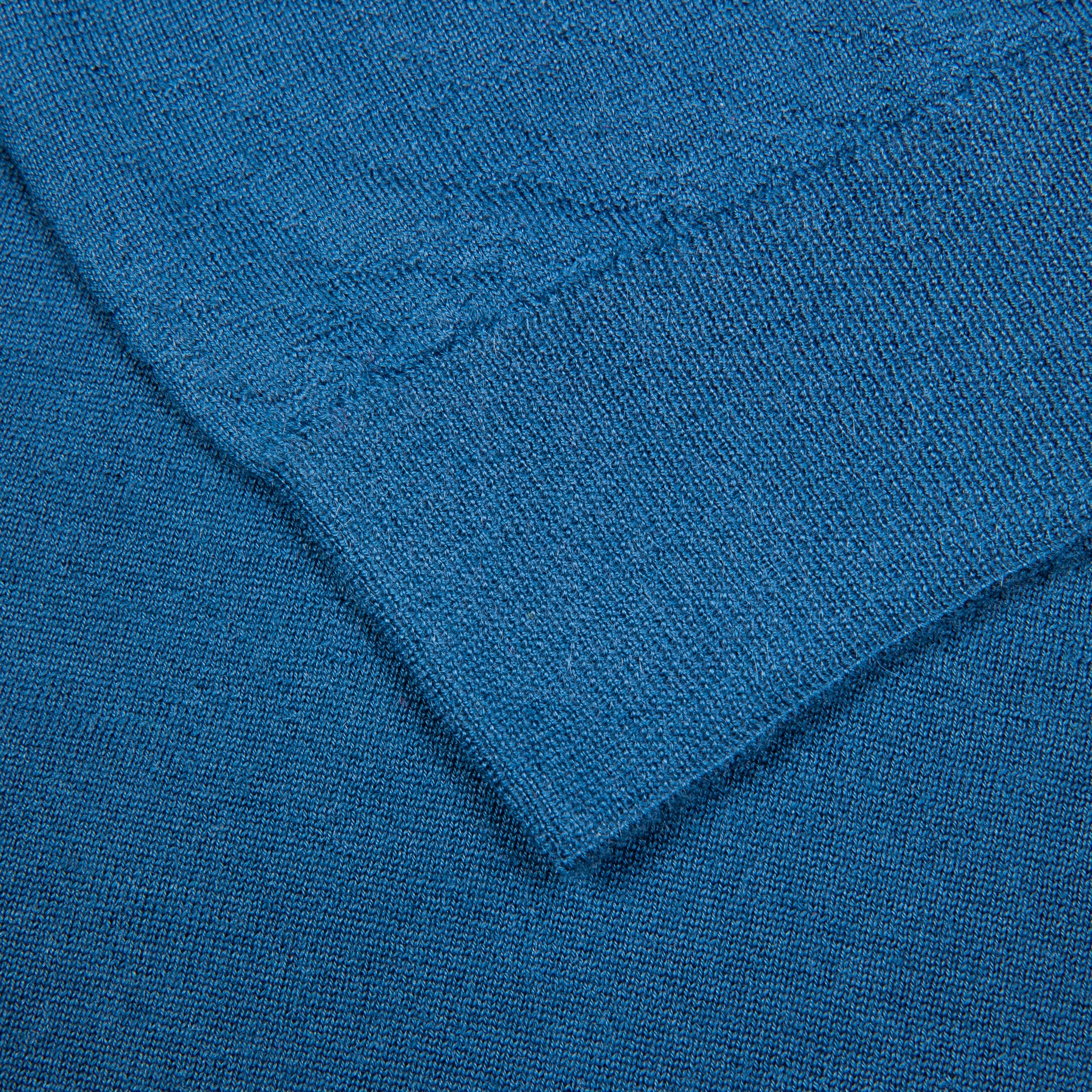 Drumohr Luxury 30G cashmere Crew Neck Blu Acciaio