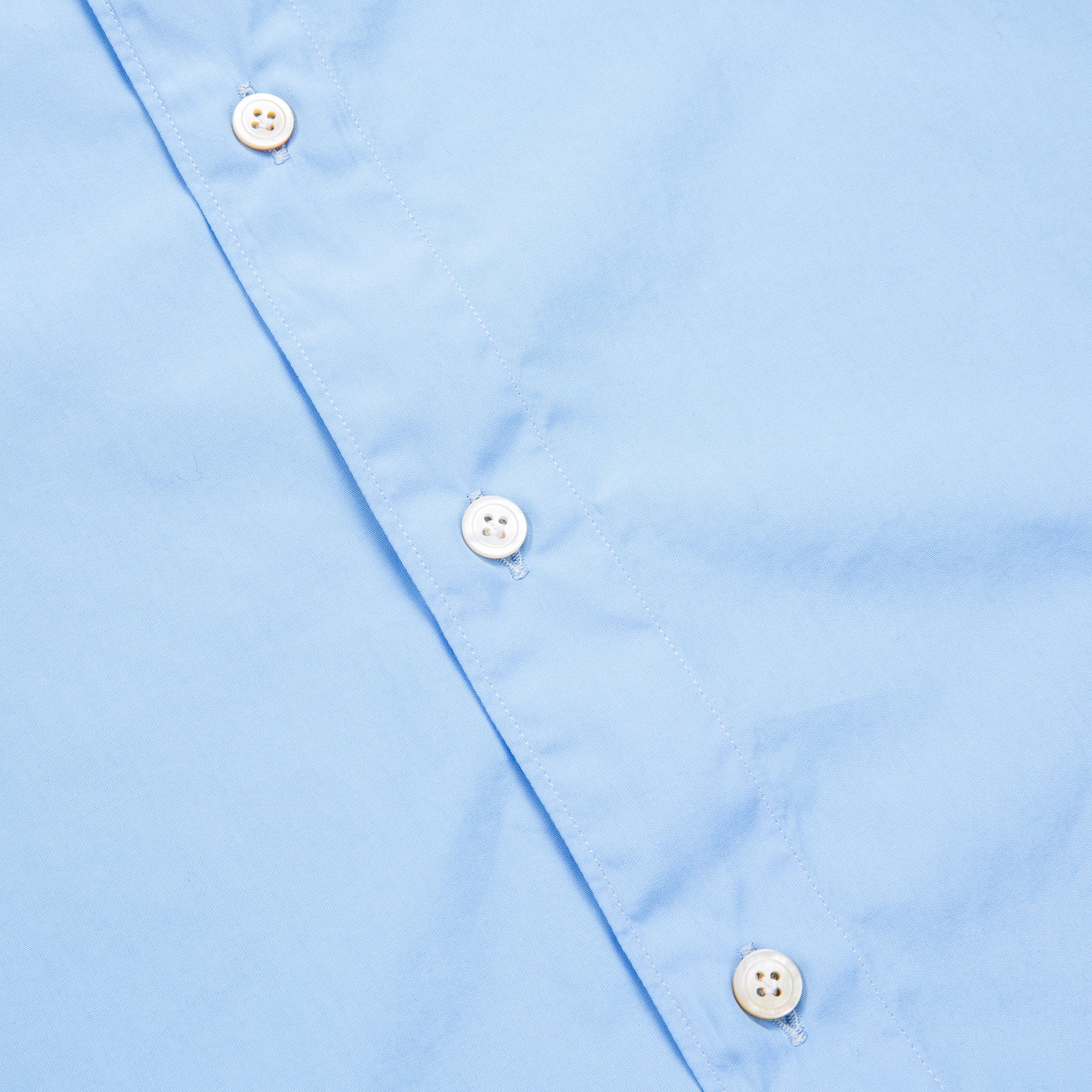 Finamore Gaeta Shirt Sergio Collar Alumo Poplin Avio Blue