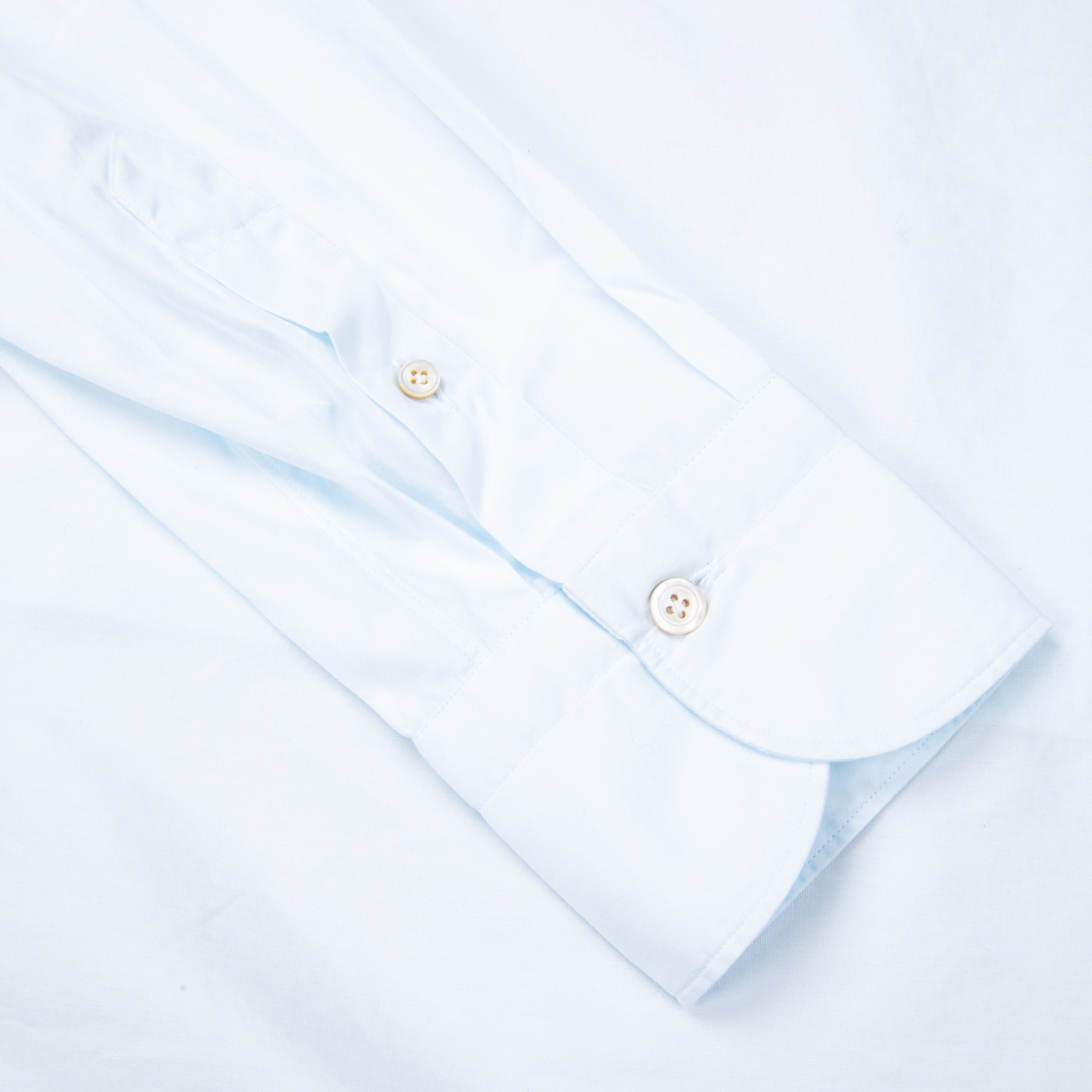 Finamore Tokyo Shirt Sergio Collar Alumo Poplin Celeste