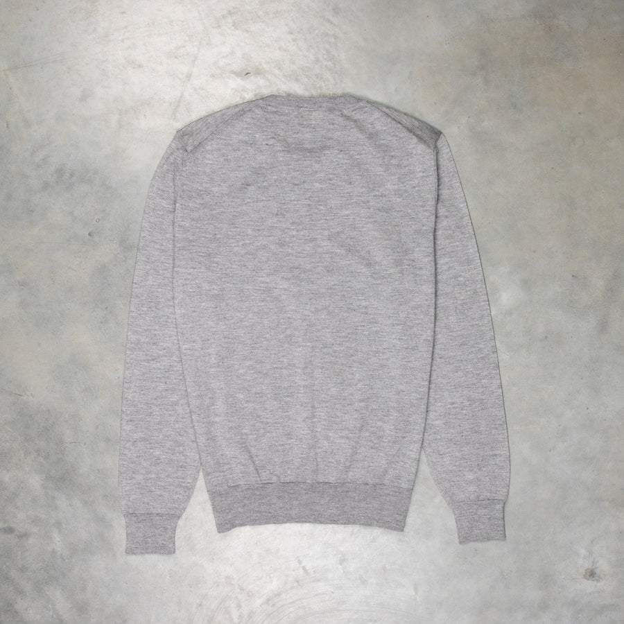 Drumohr Luxury 30G cashmere Crew Neck Grigio Medio