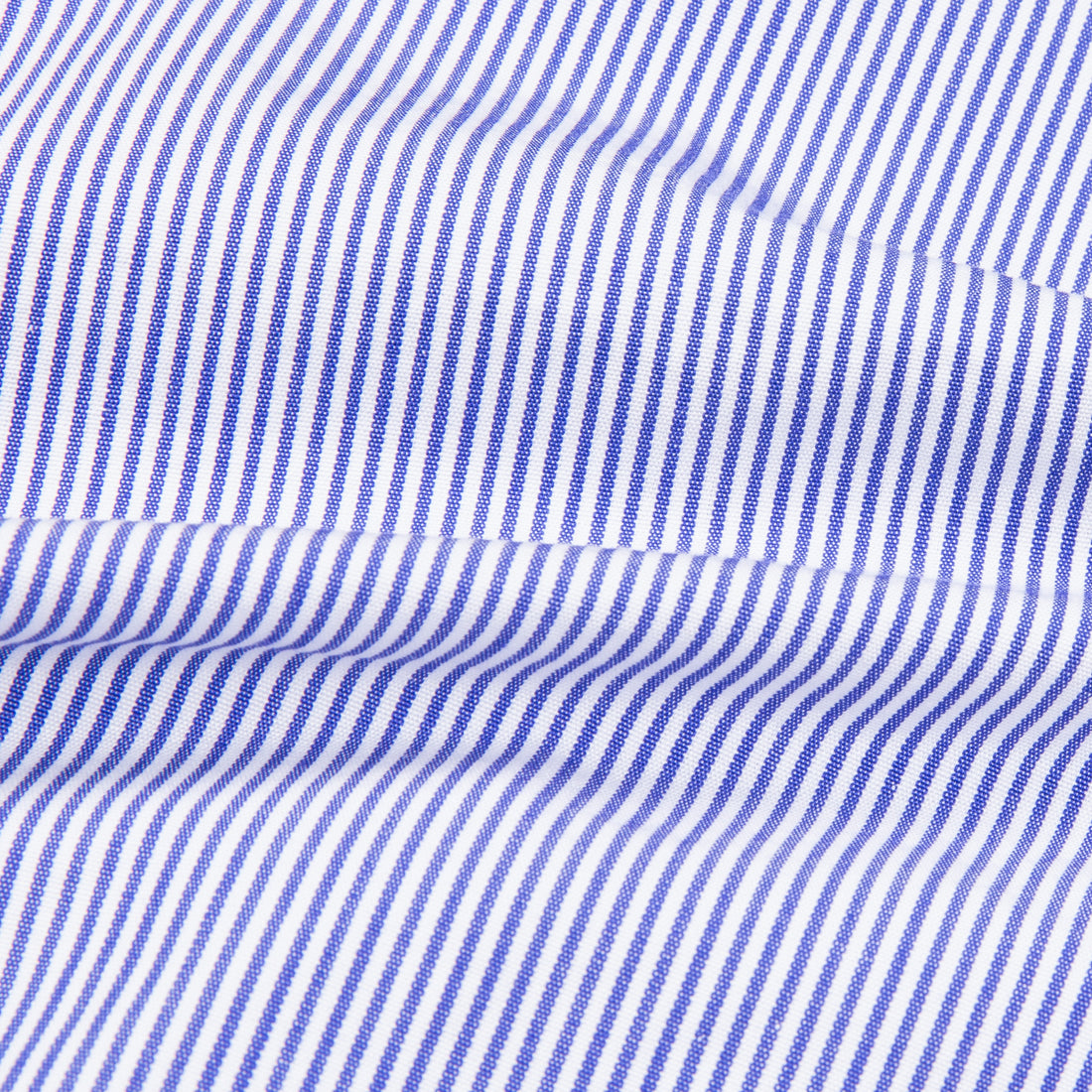 Finamore Tokyo Shirt Sergio Collar Navy Stripe Poplin
