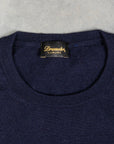 Drumohr Luxury 30G Cashmere Crew Neck Blu Notte