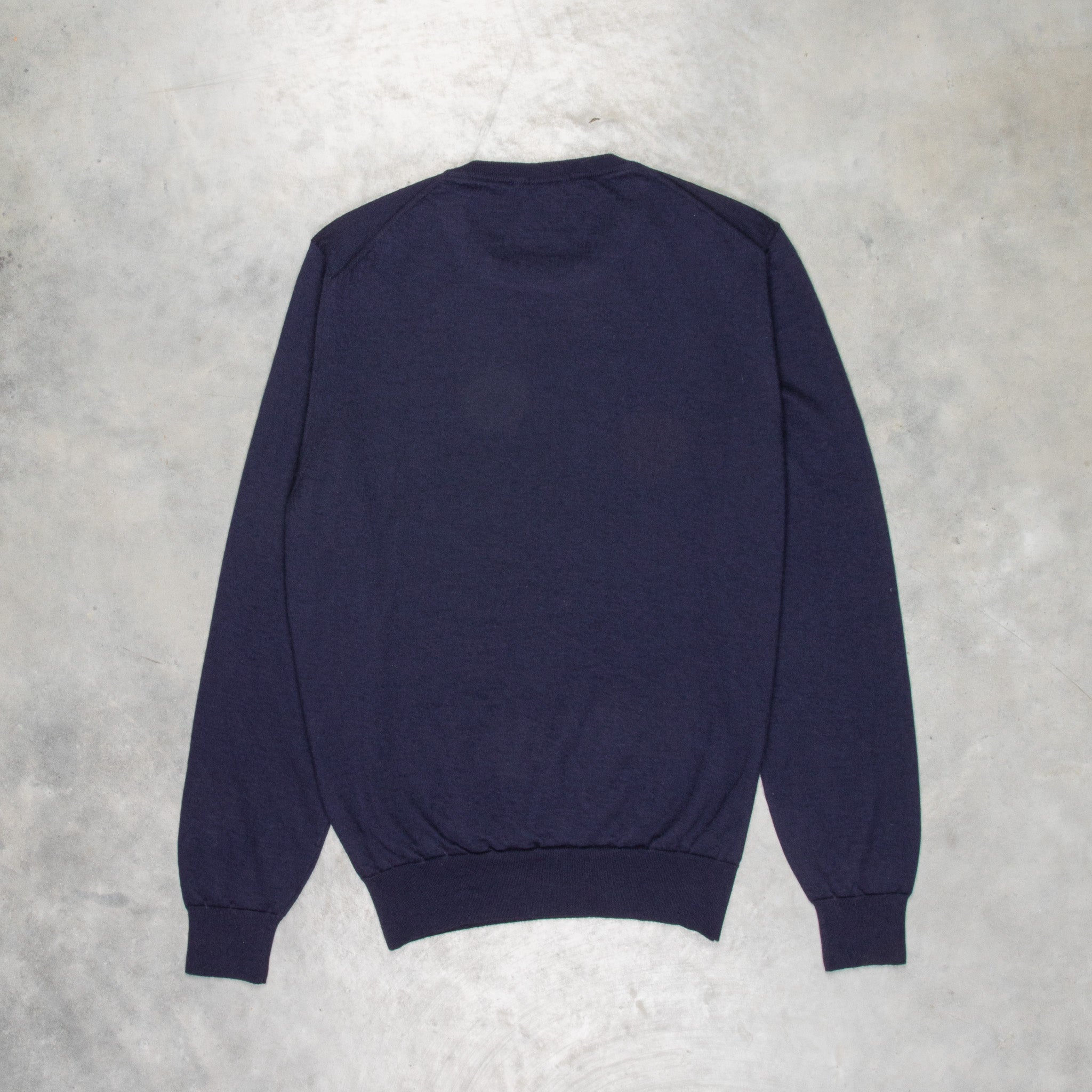 Drumohr Luxury 30G Cashmere Crew Neck Blu Notte