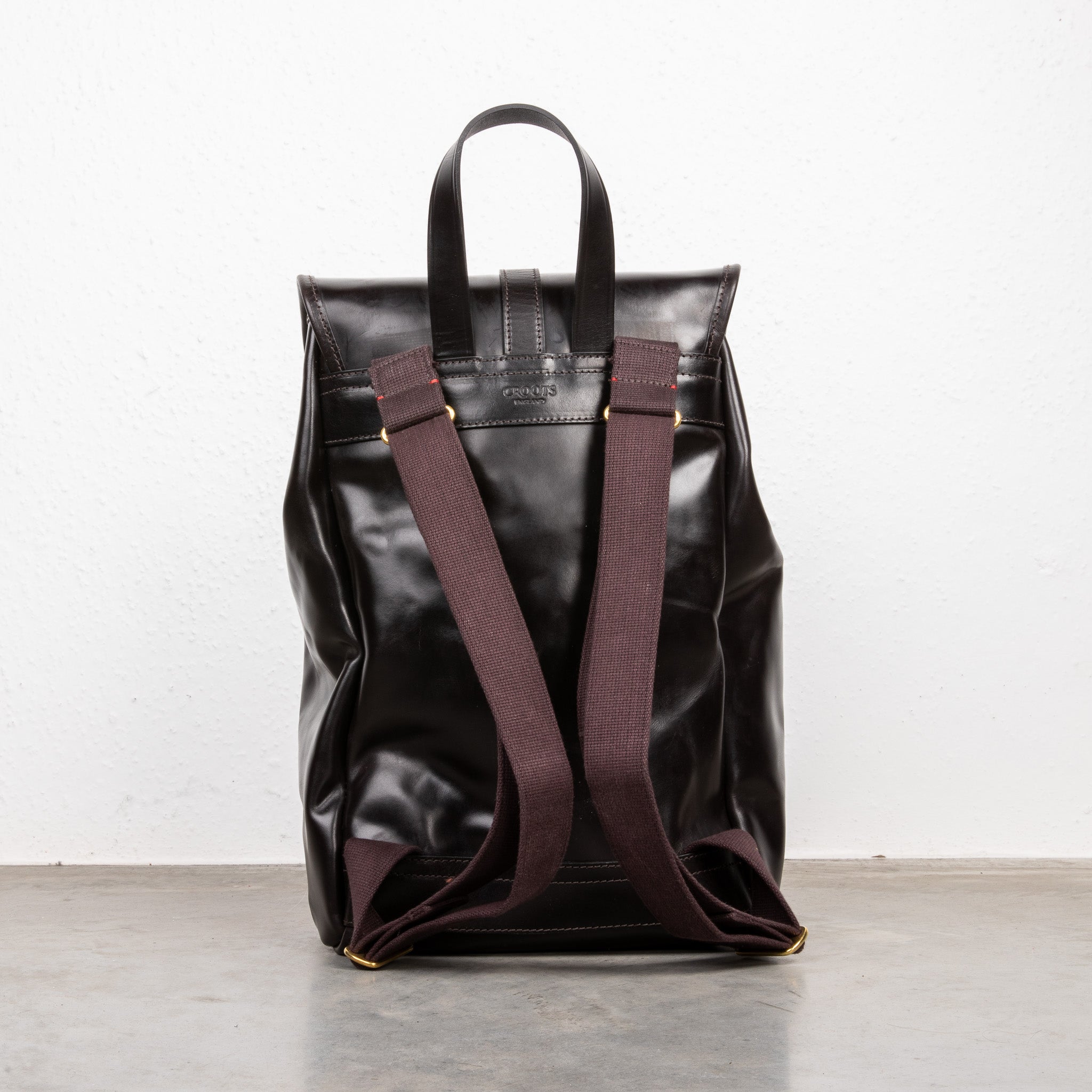 bridle leather backpack Croots Malton Bridle leather Rucksack Dark Havana – Frans Boone Store
