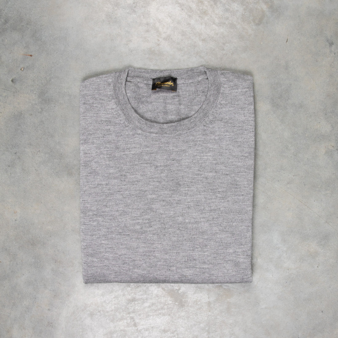Drumohr Luxury 30G cashmere Crew Neck Grigio Medio