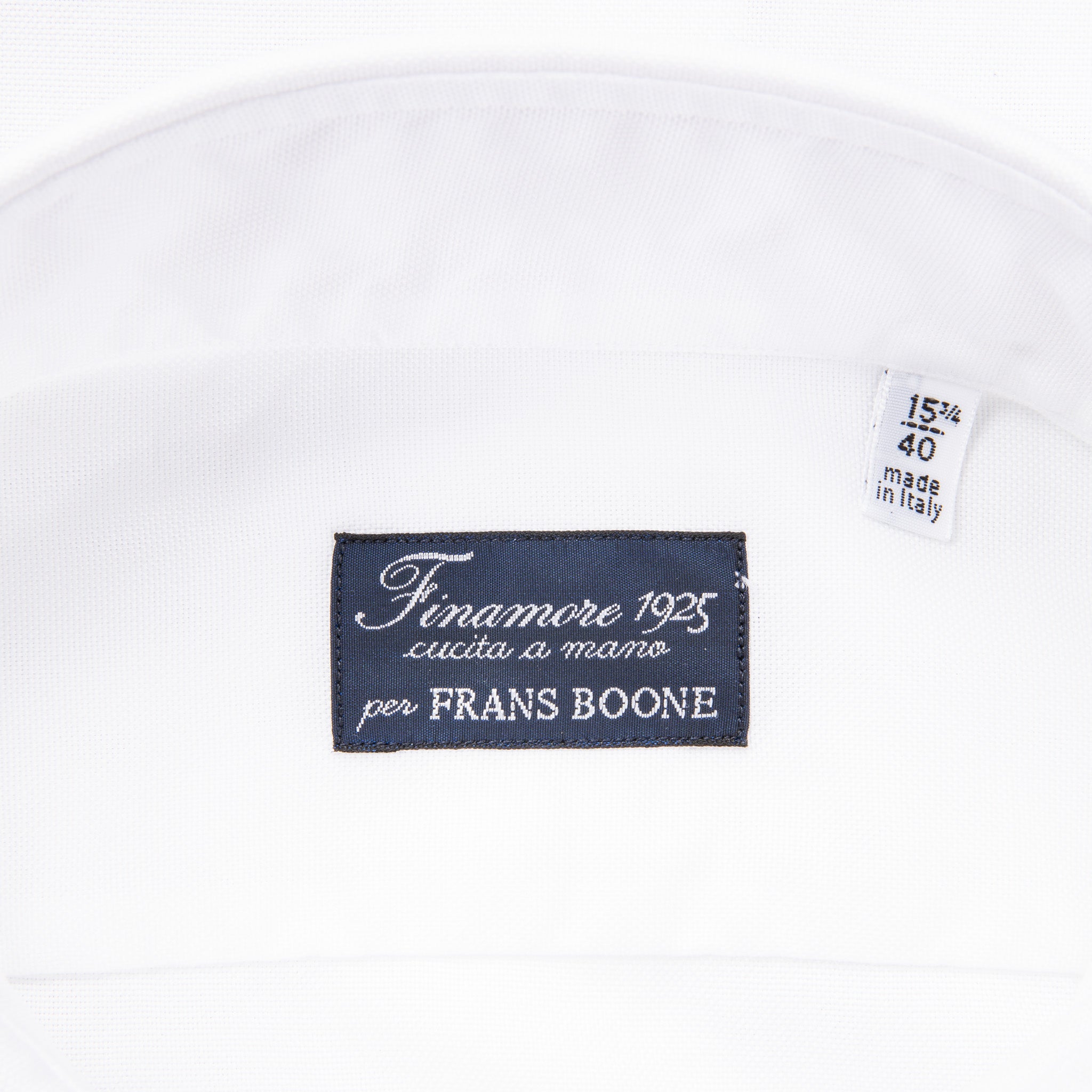 Finamore Washed Tokyo Sergio Collar Shirt Oxford White