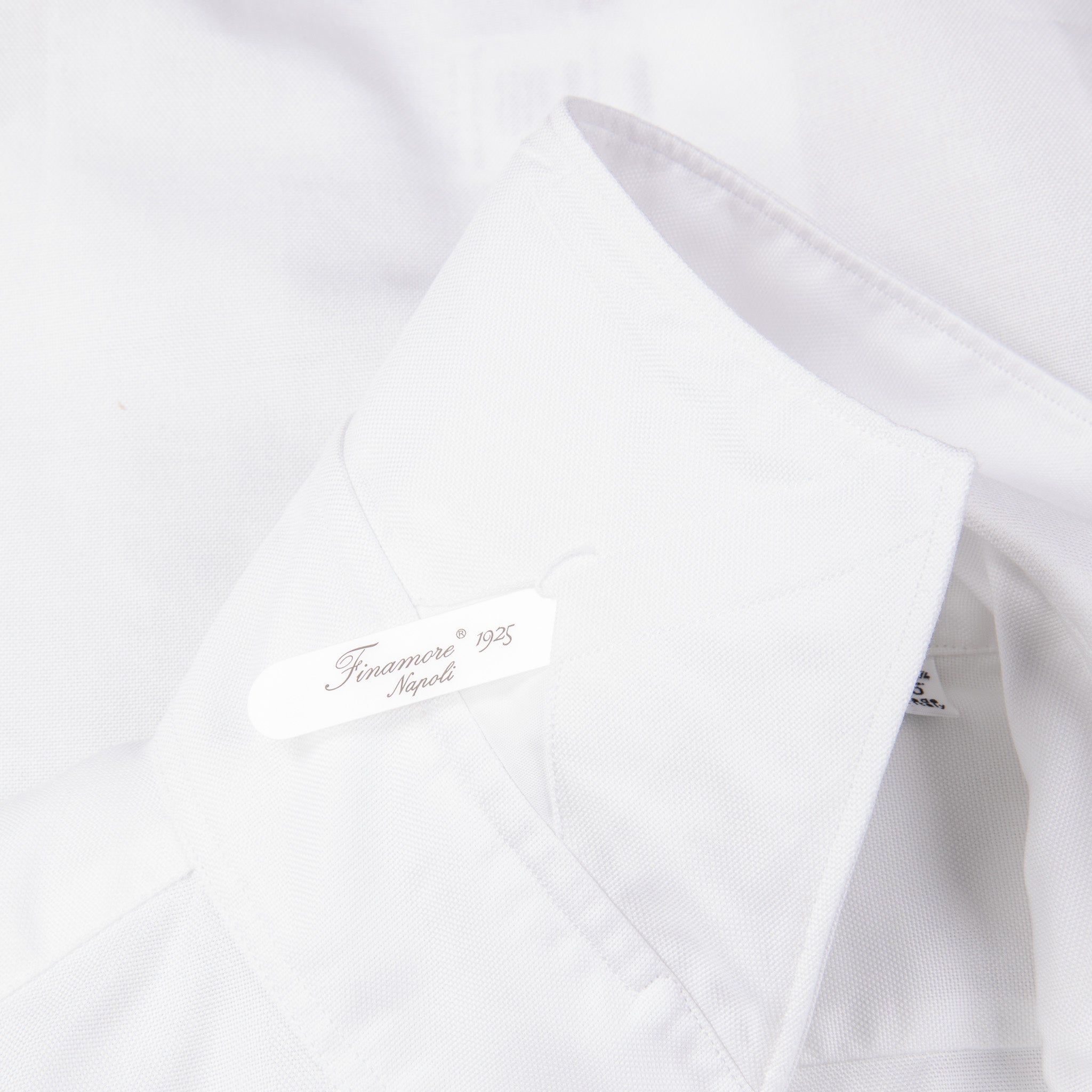 Finamore Washed Tokyo Sergio Collar Shirt Oxford White
