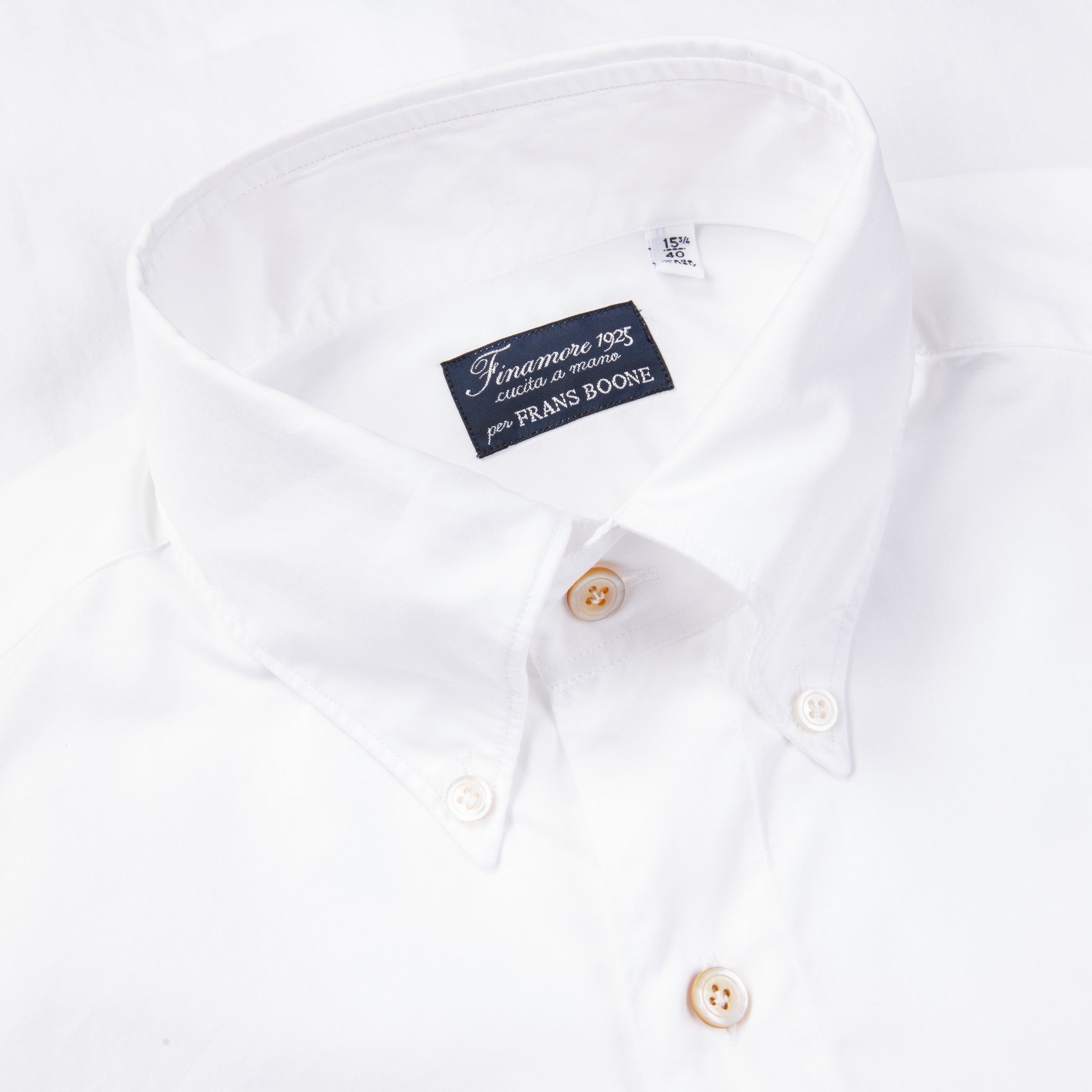 Finamore Tokyo shirt Lucio Collar white alumo poplin