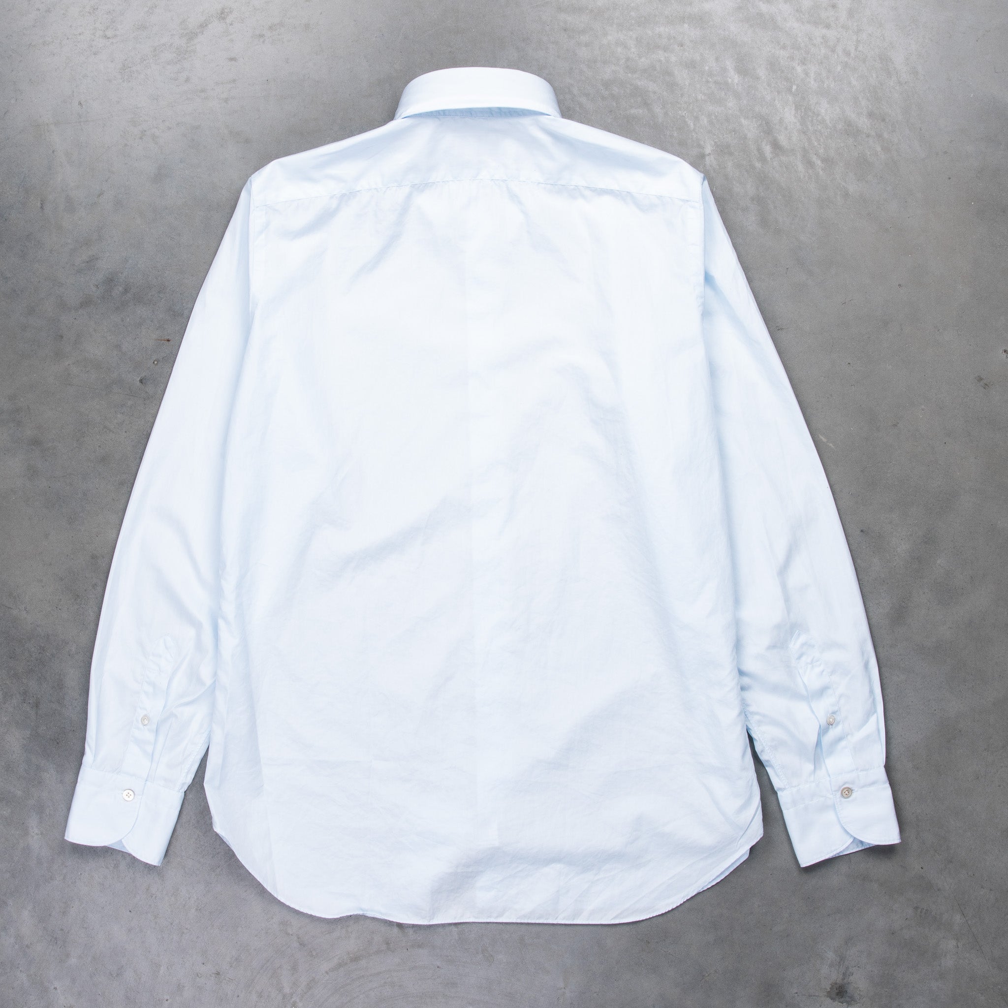 Finamore Gaeta shirt Lucio Collar Alumo poplin Celeste