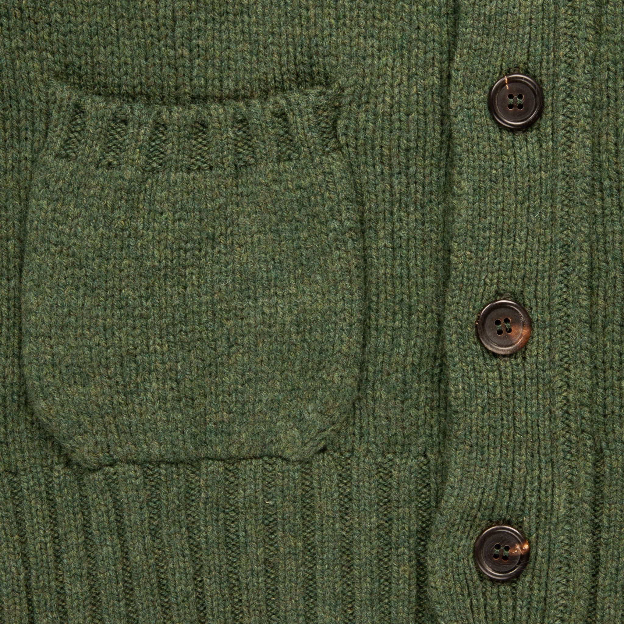 William Lockie x Frans Boone Alain 3-Pocket Cardigan Lambswool Rosemar ...