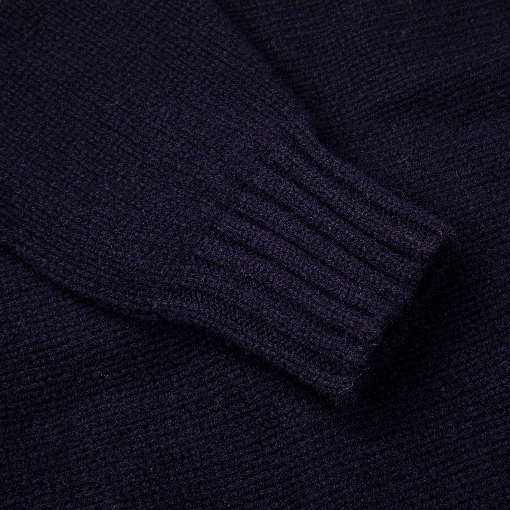 William Lockie x Frans Boone Alain 3-Pocket Cardigan Lambswool Navy