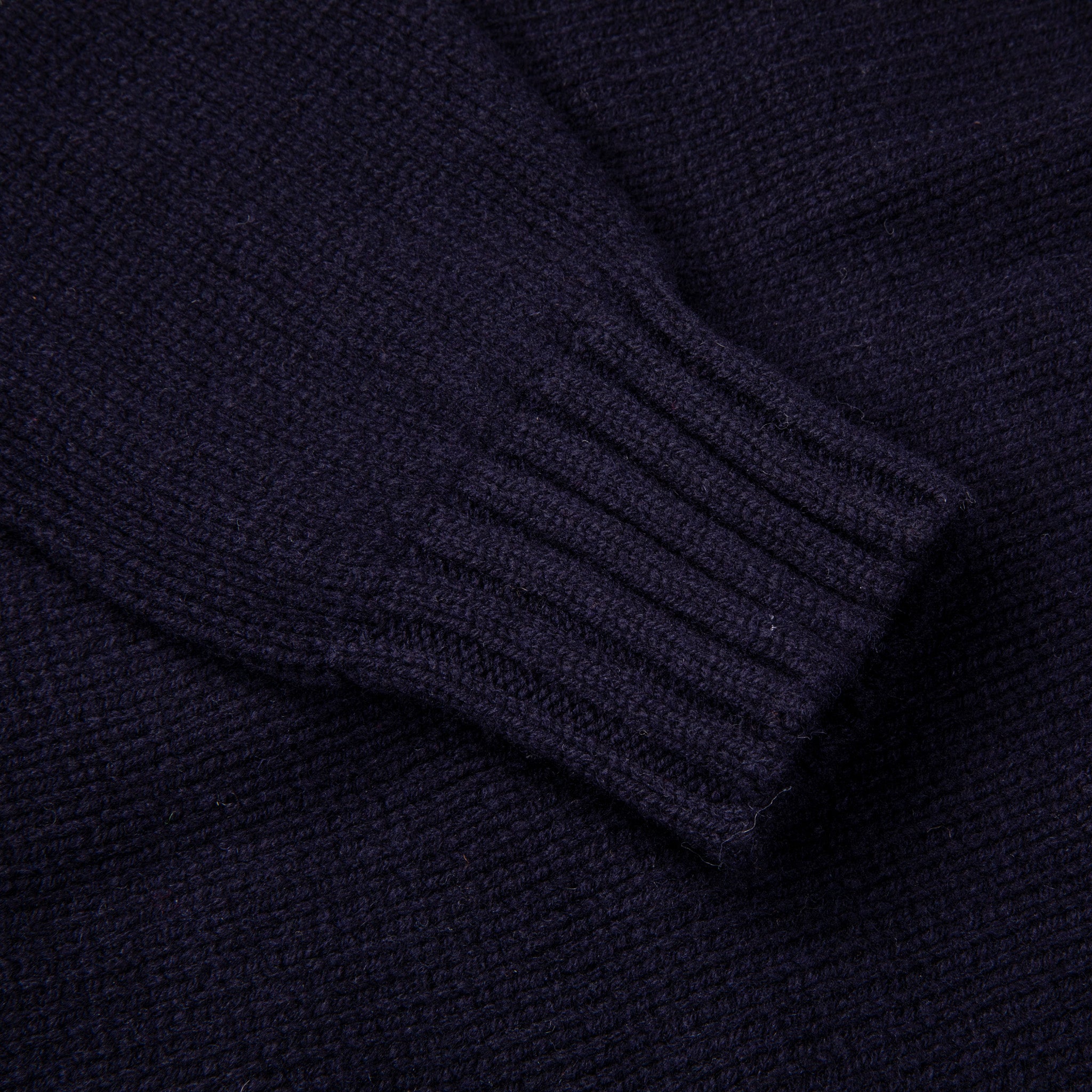 William Lockie x Frans Boone Alain 3-Pocket Cardigan Lambswool Navy ...