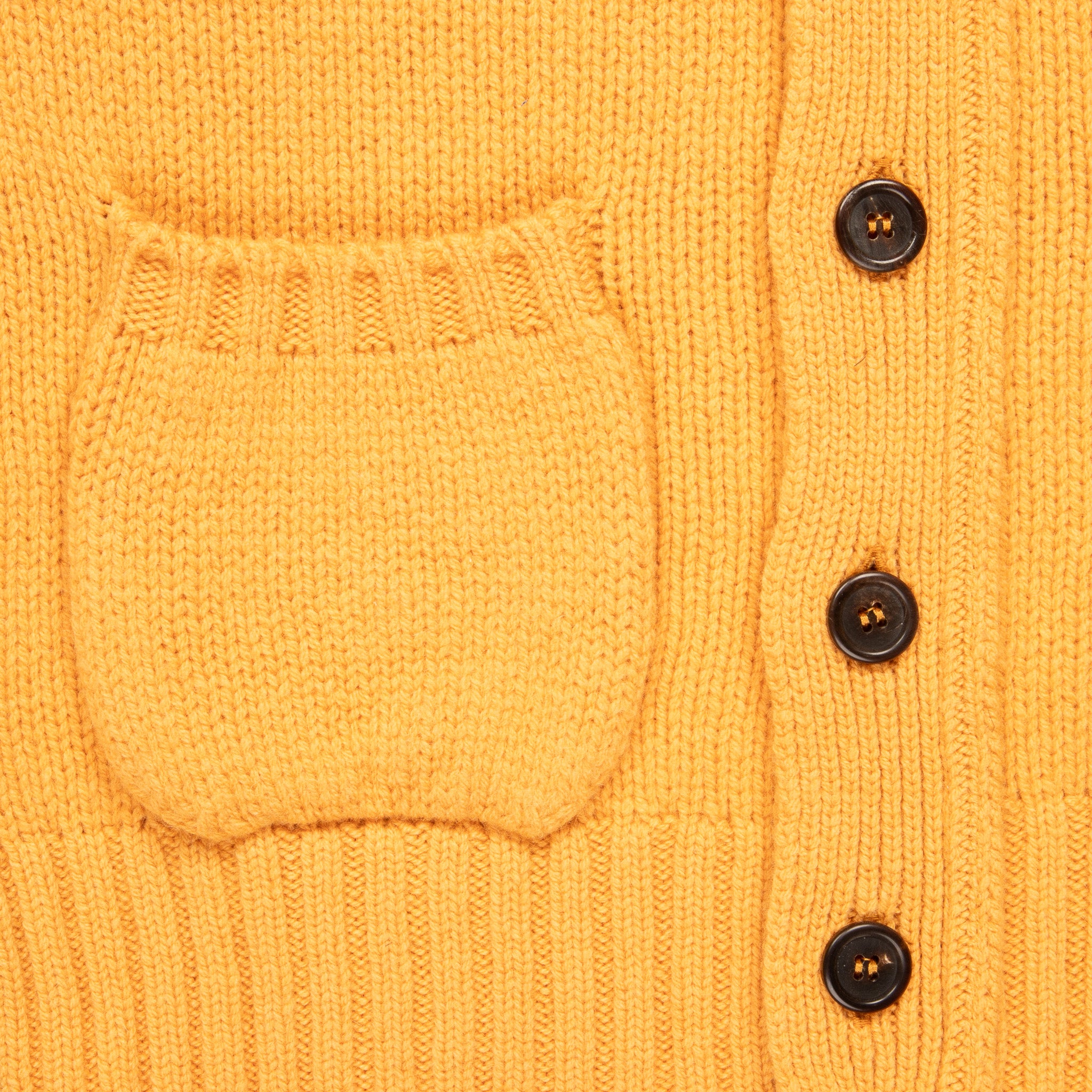 William Lockie x Frans Boone Alain 3-Pocket Cardigan Lambswool Harvest Gold
