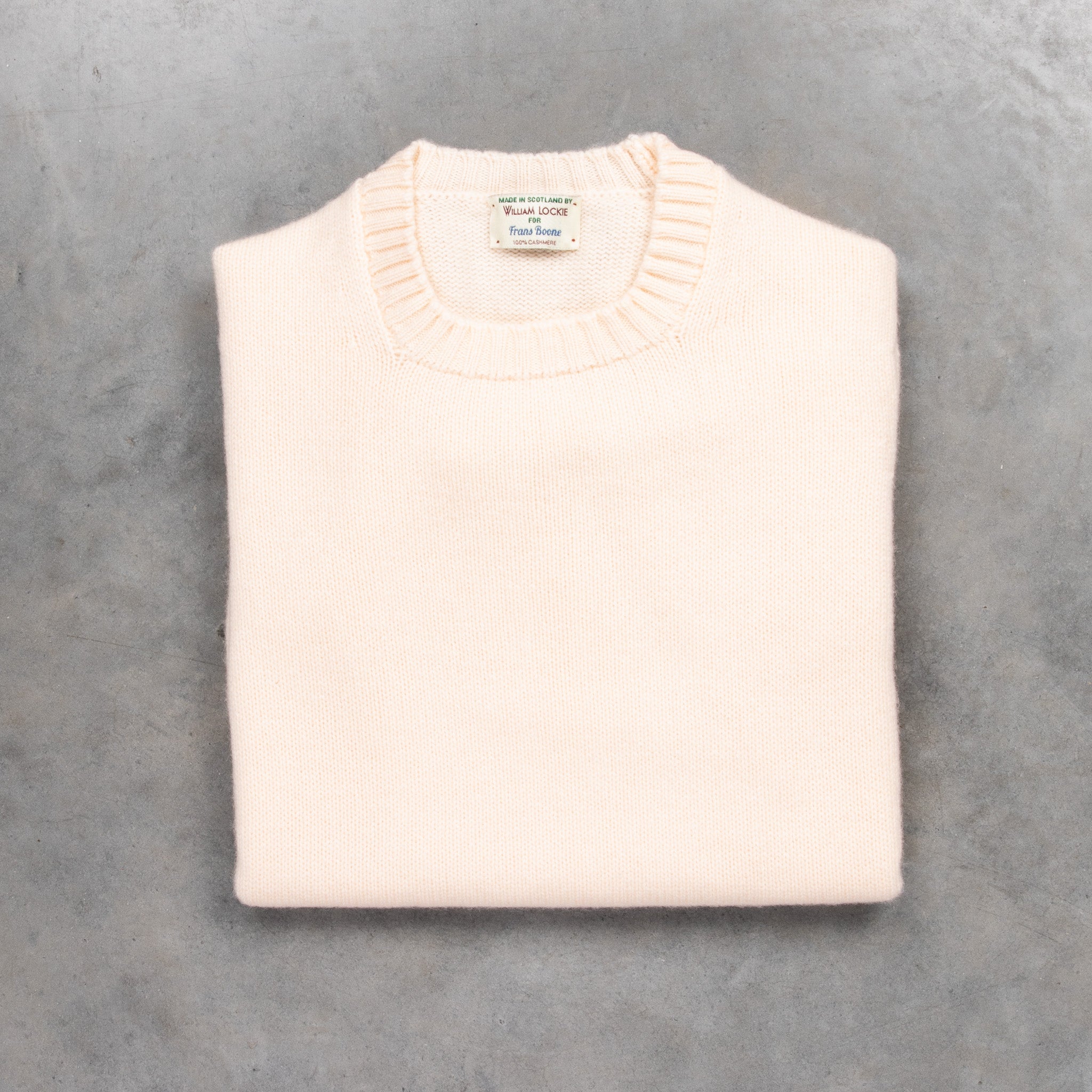 William Lockie x Frans Boone Nis Cashmere Crew Neck Chantilly