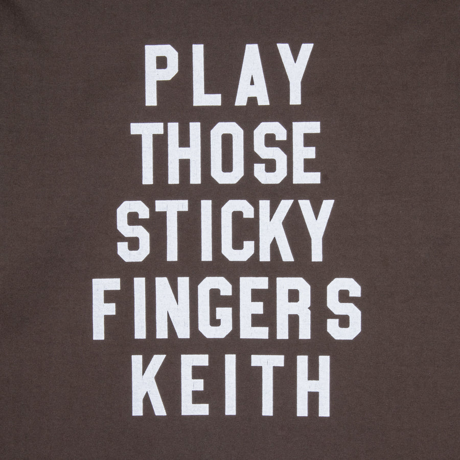 The Real McCoy's Football T-Shirt Sticky Fingers Charcoal