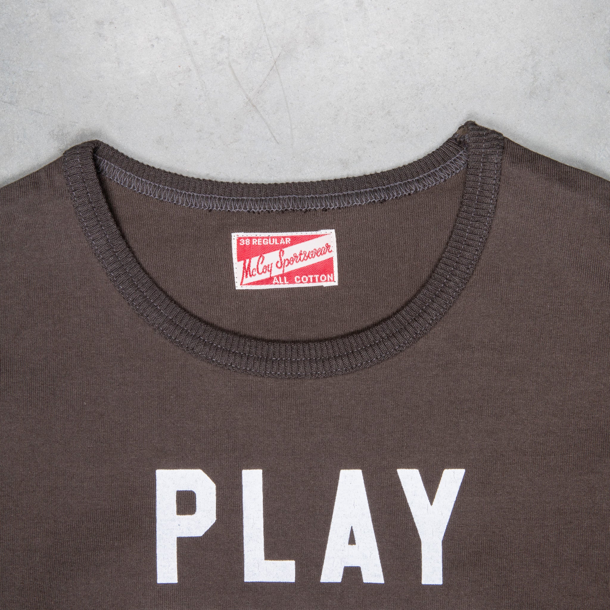 The Real McCoy&#39;s Football T-Shirt Sticky Fingers Charcoal