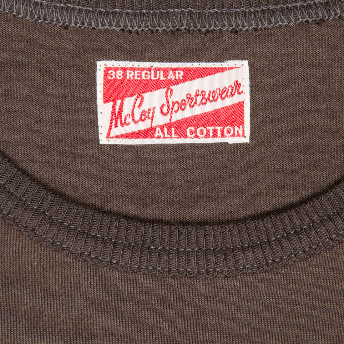 The Real McCoy's Football T-Shirt Sticky Fingers Charcoal