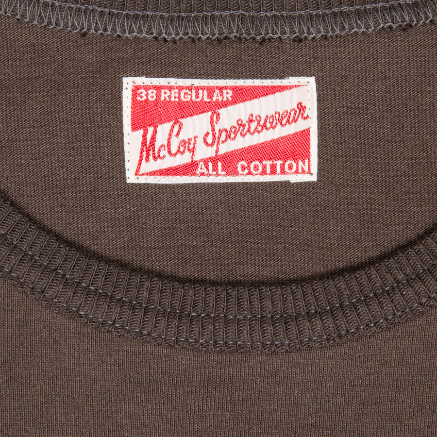 The Real McCoy's Football T-Shirt Sticky Fingers Charcoal