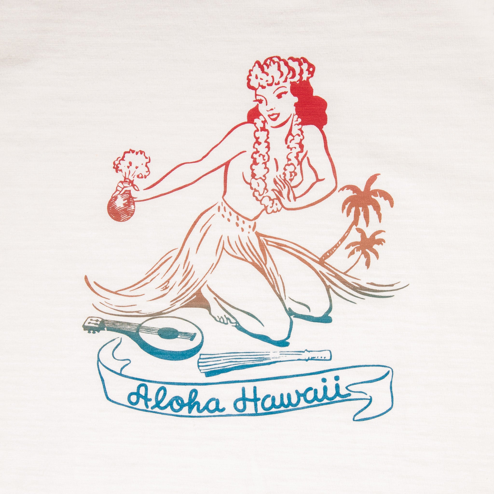The Real McCoy&#39;s Athlethic Hawaii, Aloha T-Shirt Milk