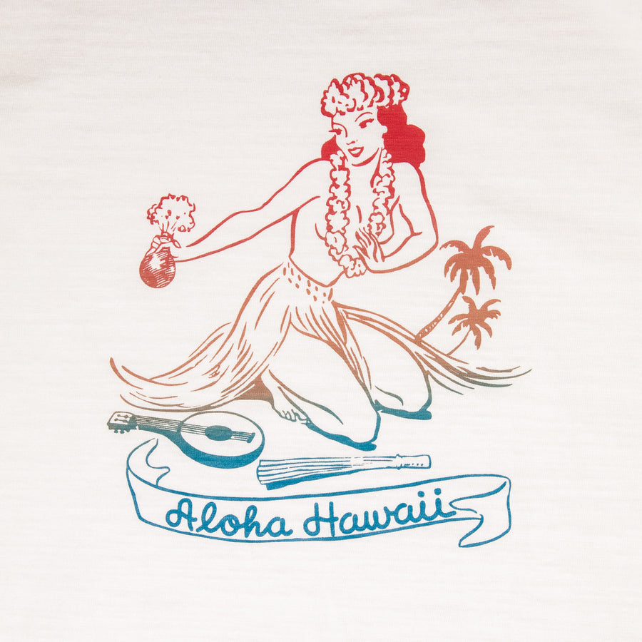 The Real McCoy's Athlethic Hawaii, Aloha T-Shirt Milk
