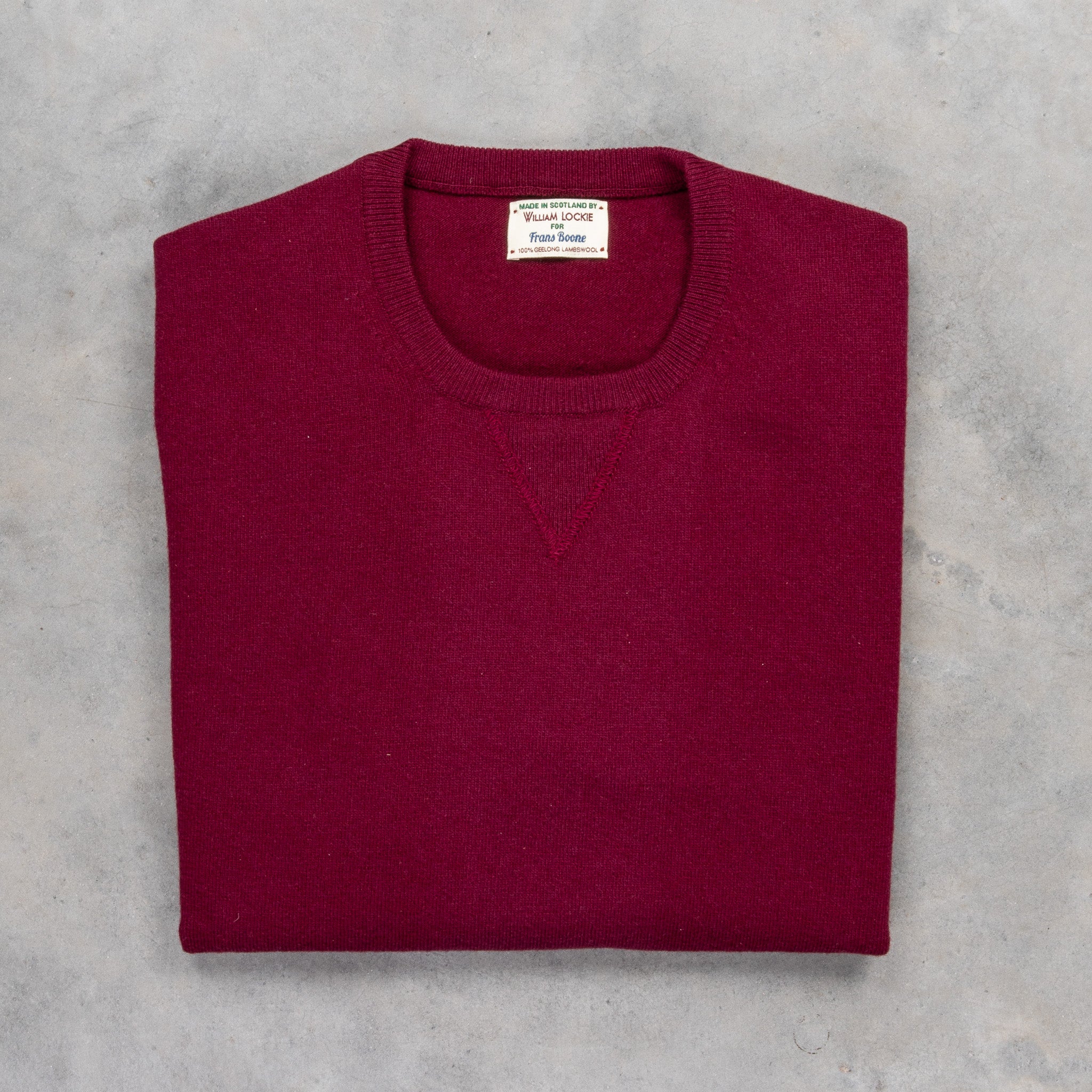 William Lockie x Frans Boone Super Geelong Vintage fit sweater damson