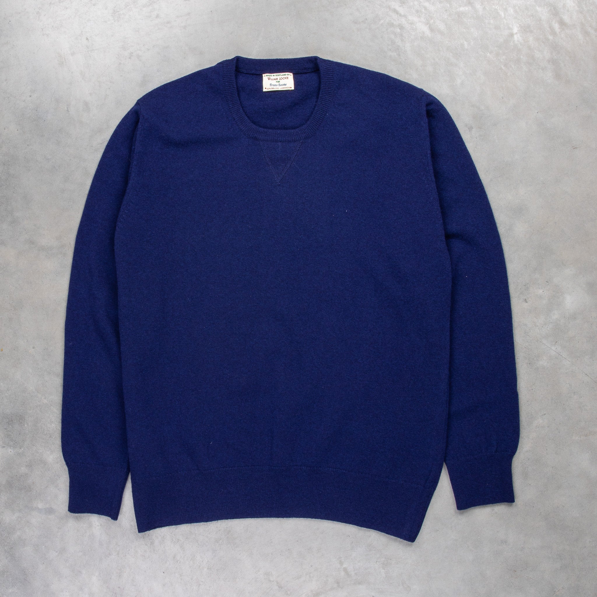 William Lockie x Frans Boone Super Geelong Vintage fit sweater American Navy