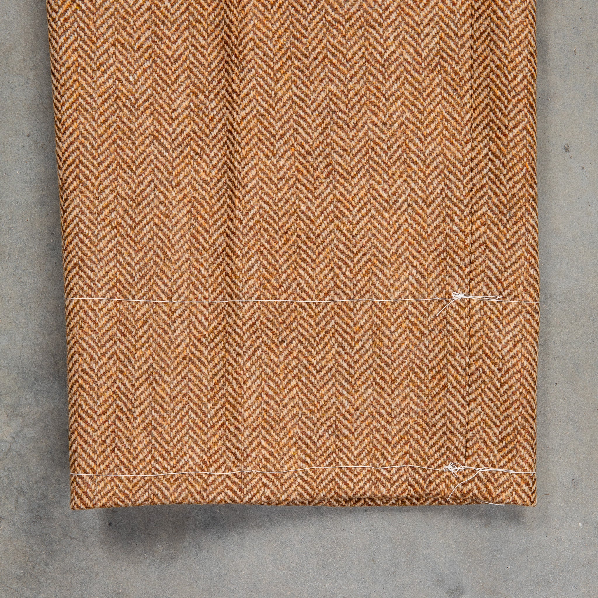 Rota Wool Cashmere Herringbone High Rise Pants Rust