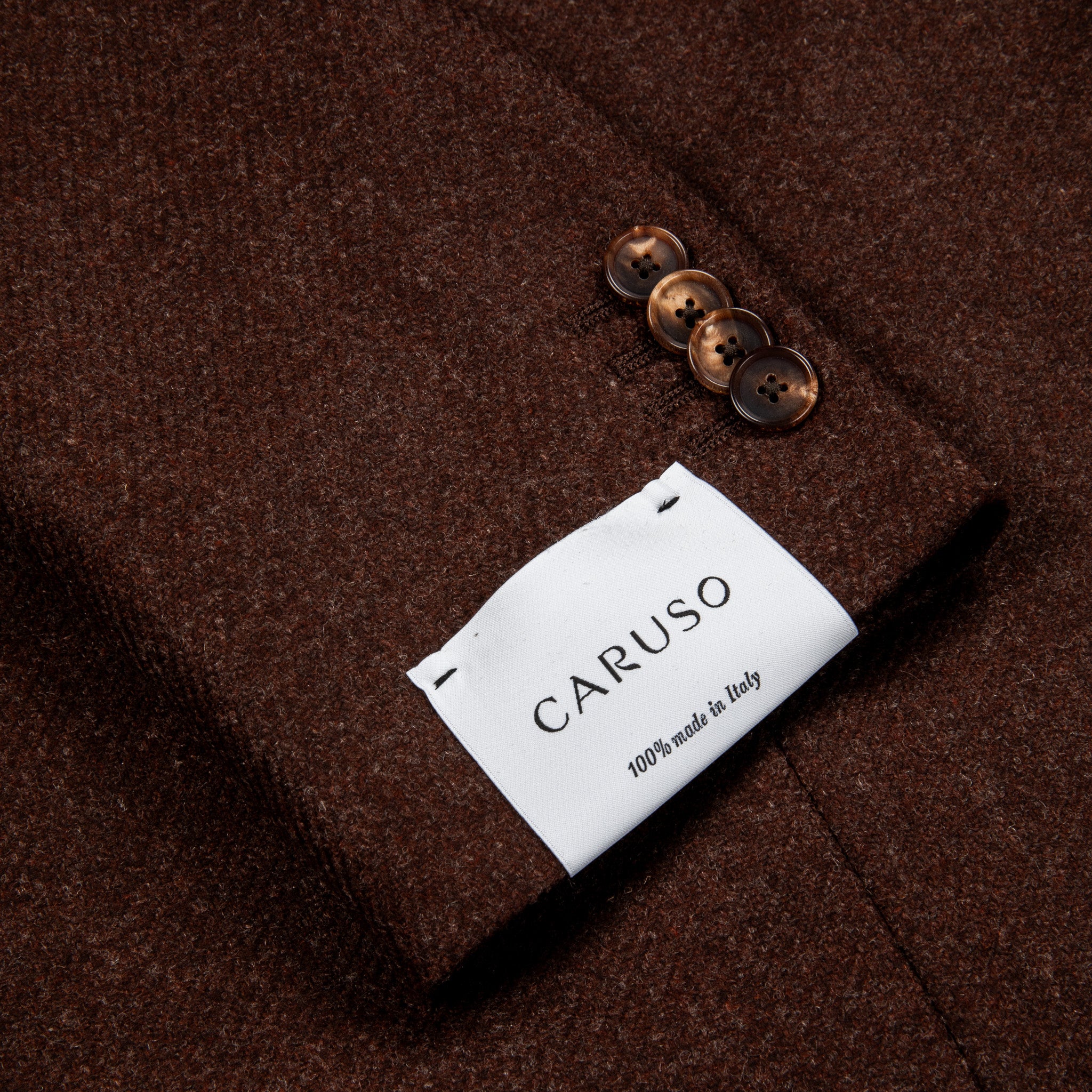<極美品>CARUSO butterflyブラウン ウール チェスターコート50 Caruso Butterfly Jacket Wool Cashmere Italian Tweed Marrone
